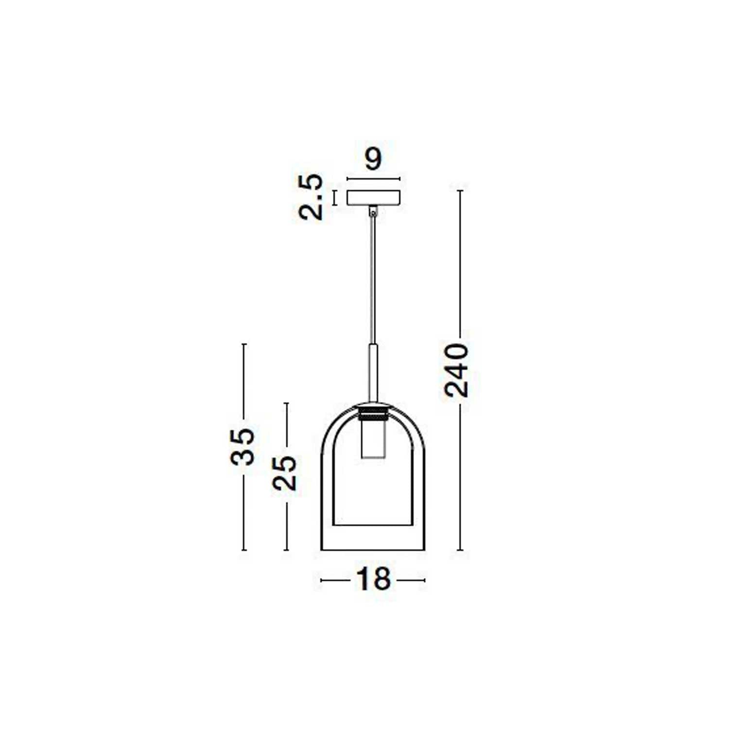 Nova Luce Velor pojedyncza szklana oprawa wisząca E27