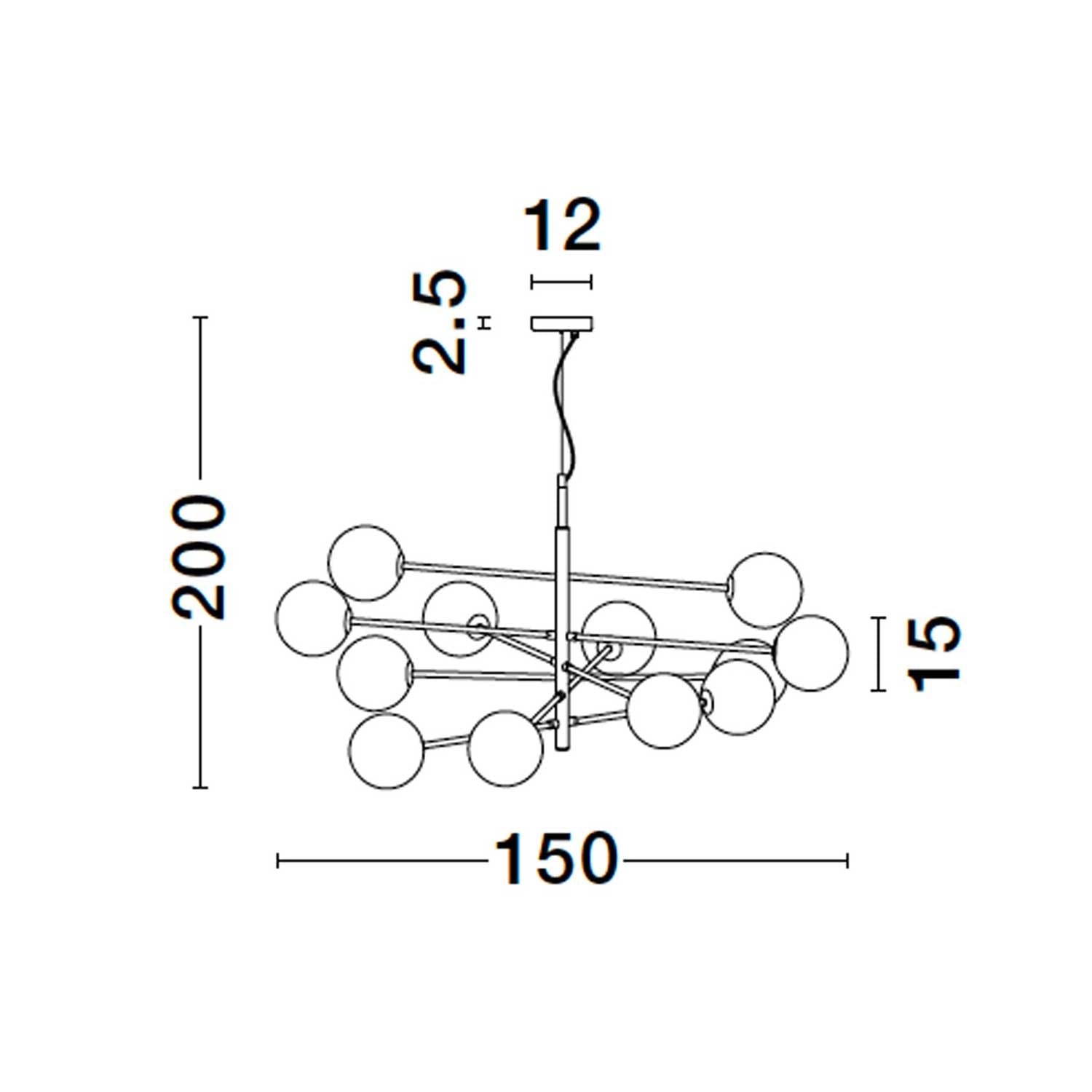 Żyrandol wiszący Nova Luce Vitra G9