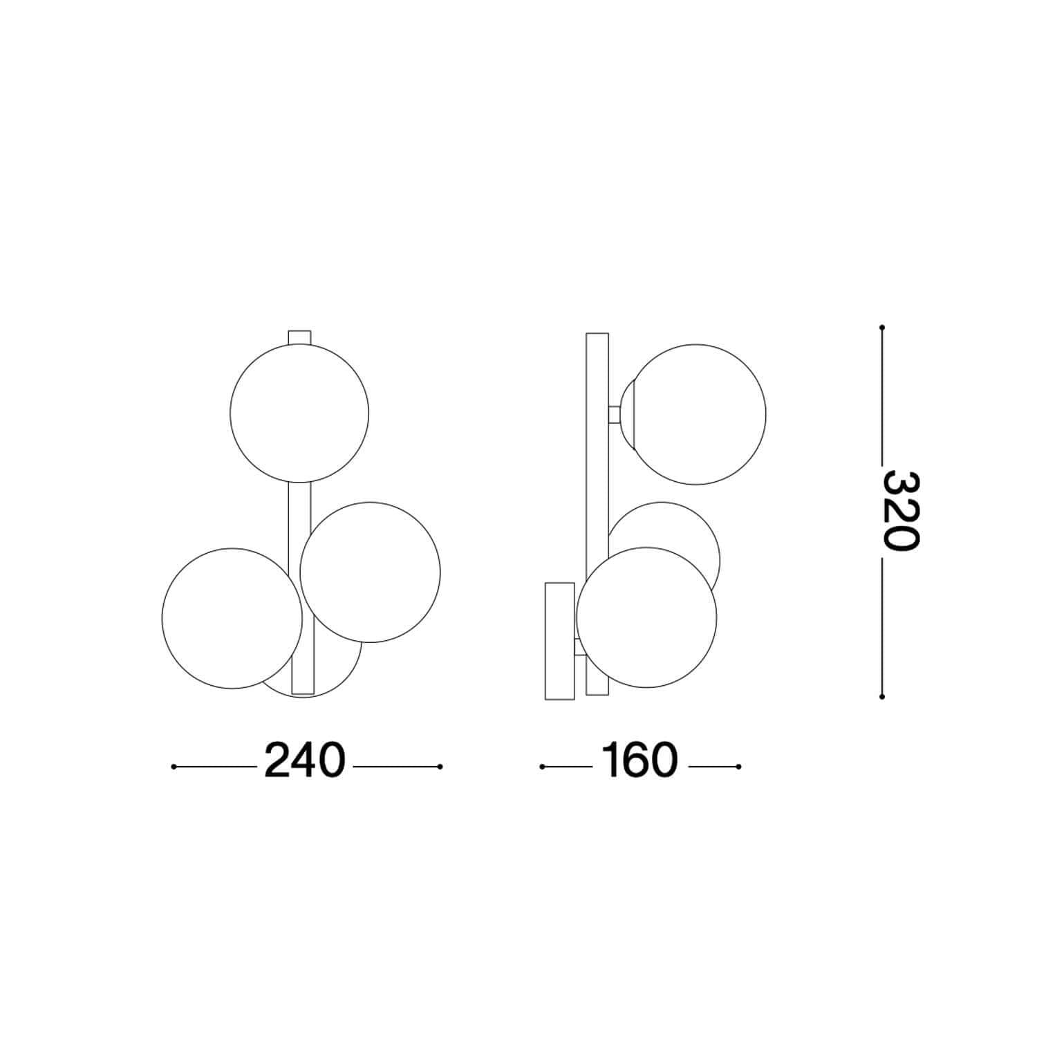 Ideal lux Perlage G9 wall light