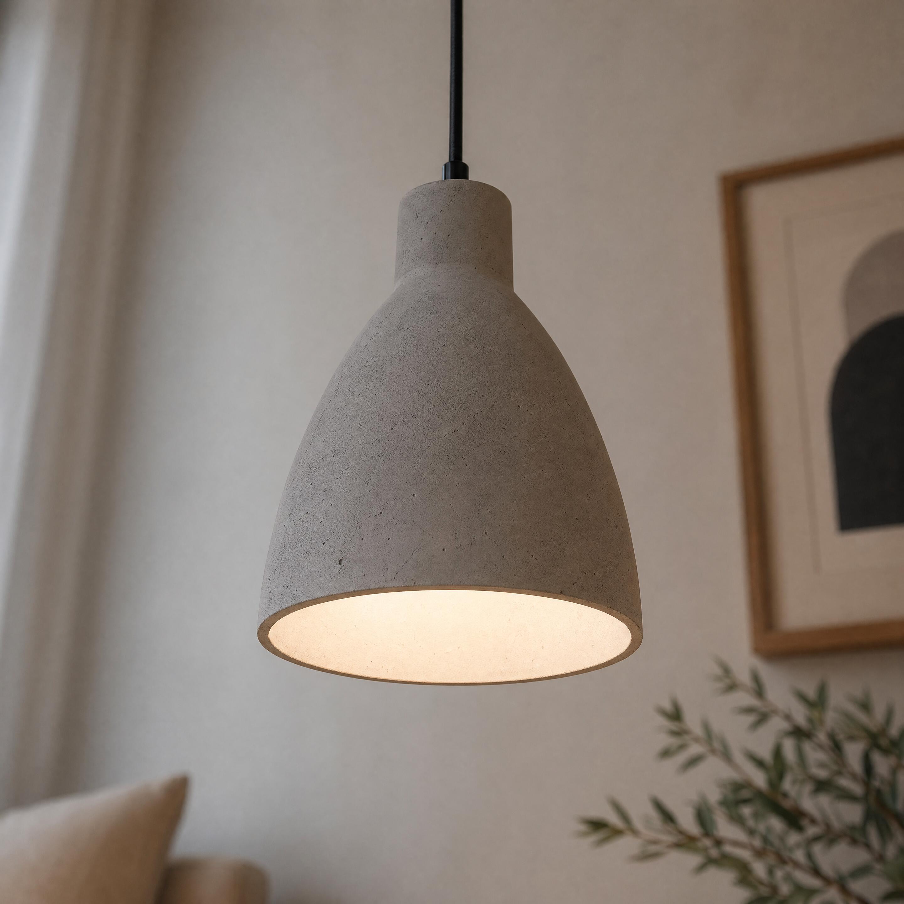 VK Light Remy E27 závěsné betonové svítidlo