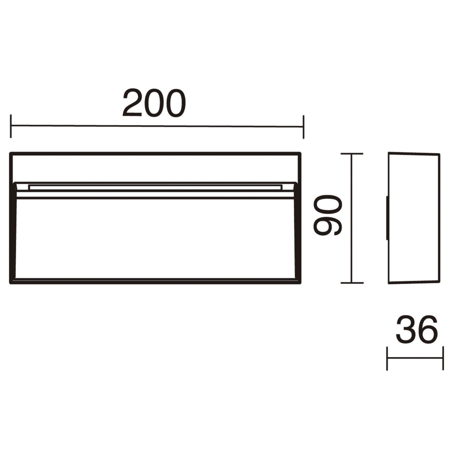 Dopo Abar LED wall light black