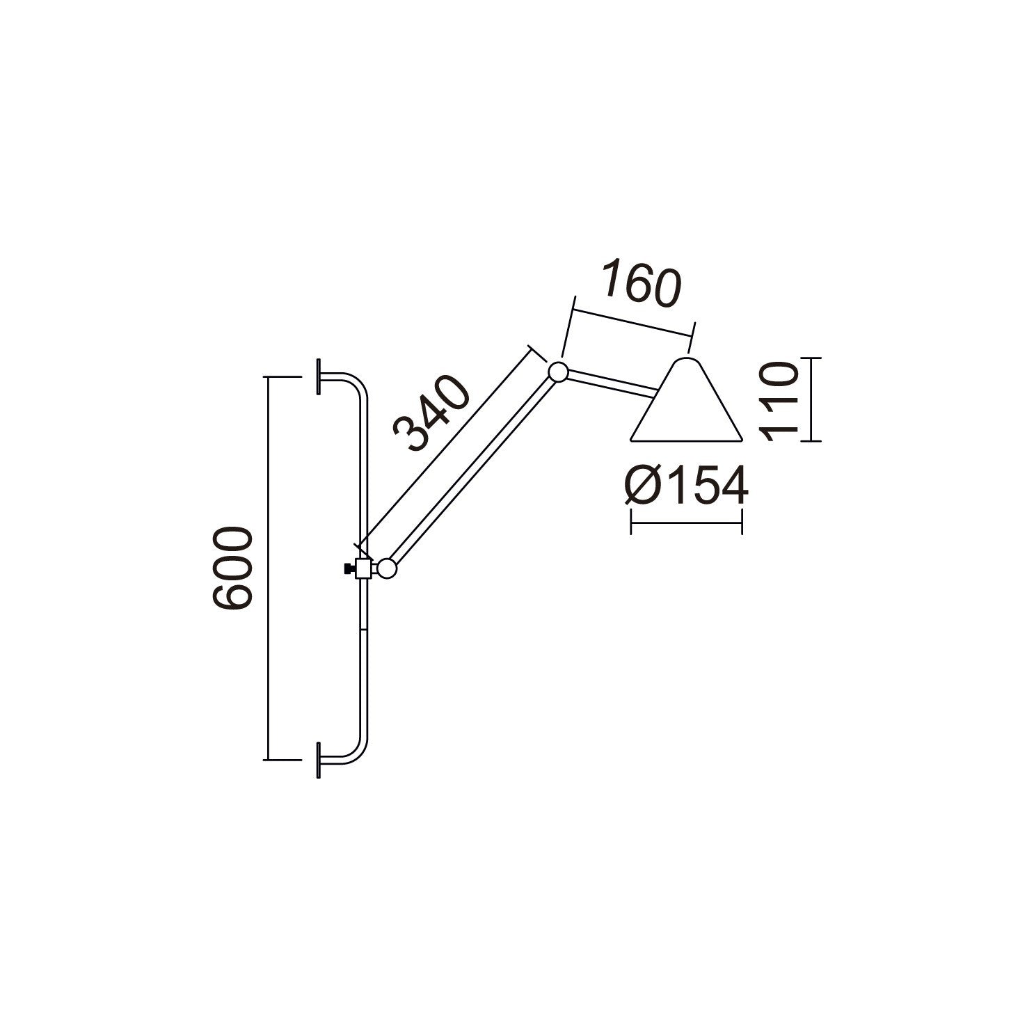 Nástenné svietidlo LED Exo Superficie Arm