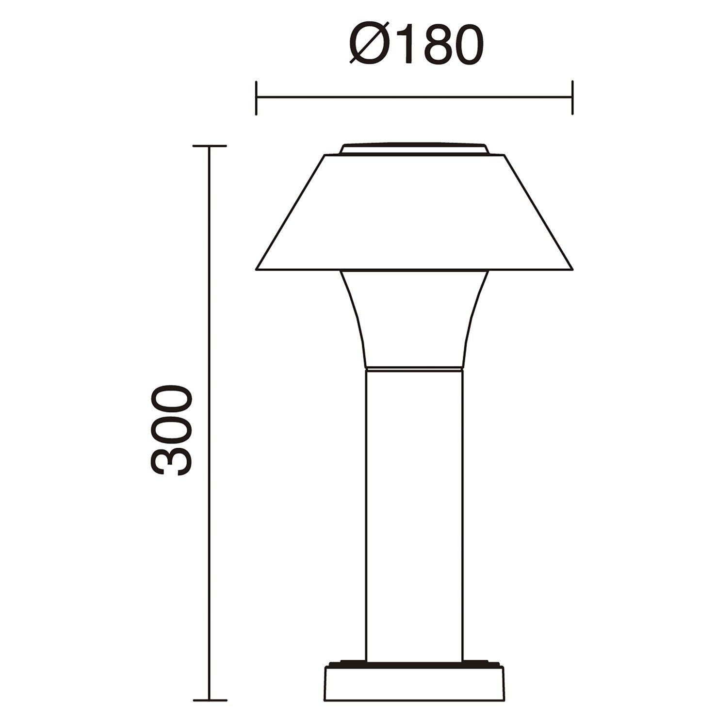 Lampa kolumnowa LED Dopo Bucket H300 w kolorze antracytowym