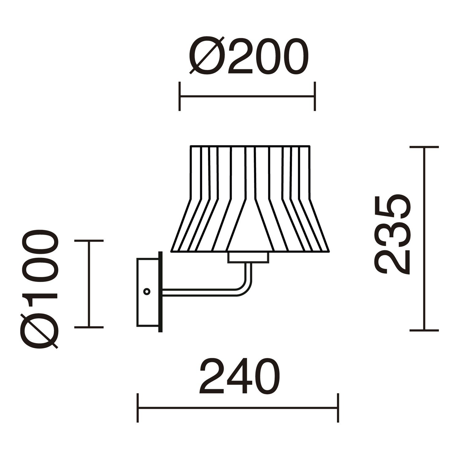 Exo Cora W E27 lampa ścienna czarny