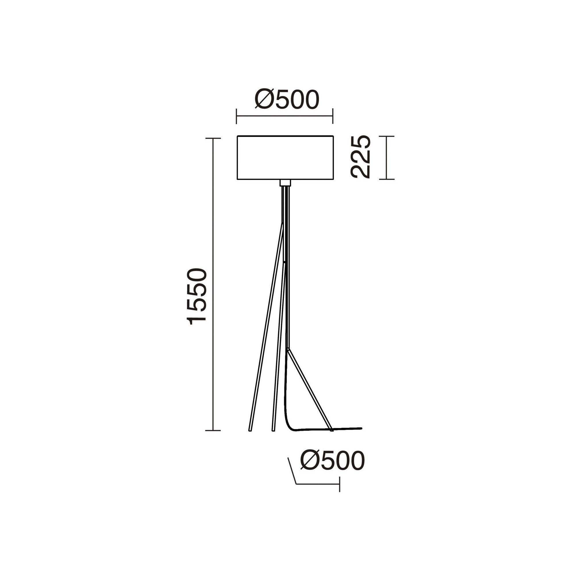 Exo Diagonal F E27 stojací svítidlo bílé