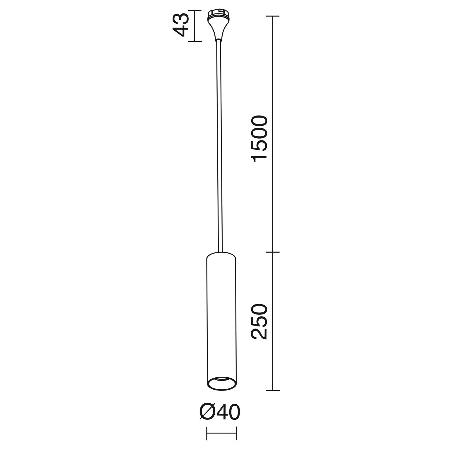 Indeluz Dube J LED pendant light black