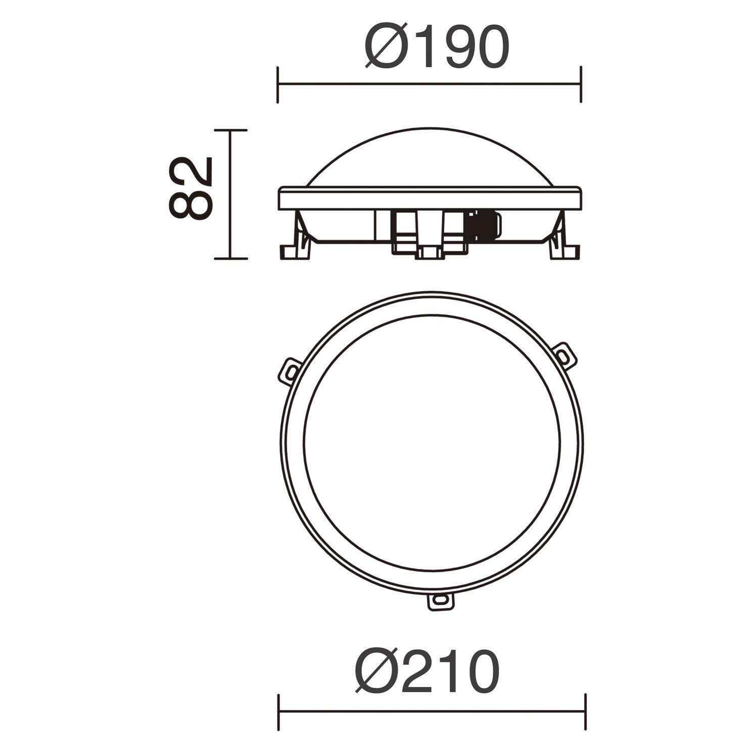 Dopo Far Round LED wall light white