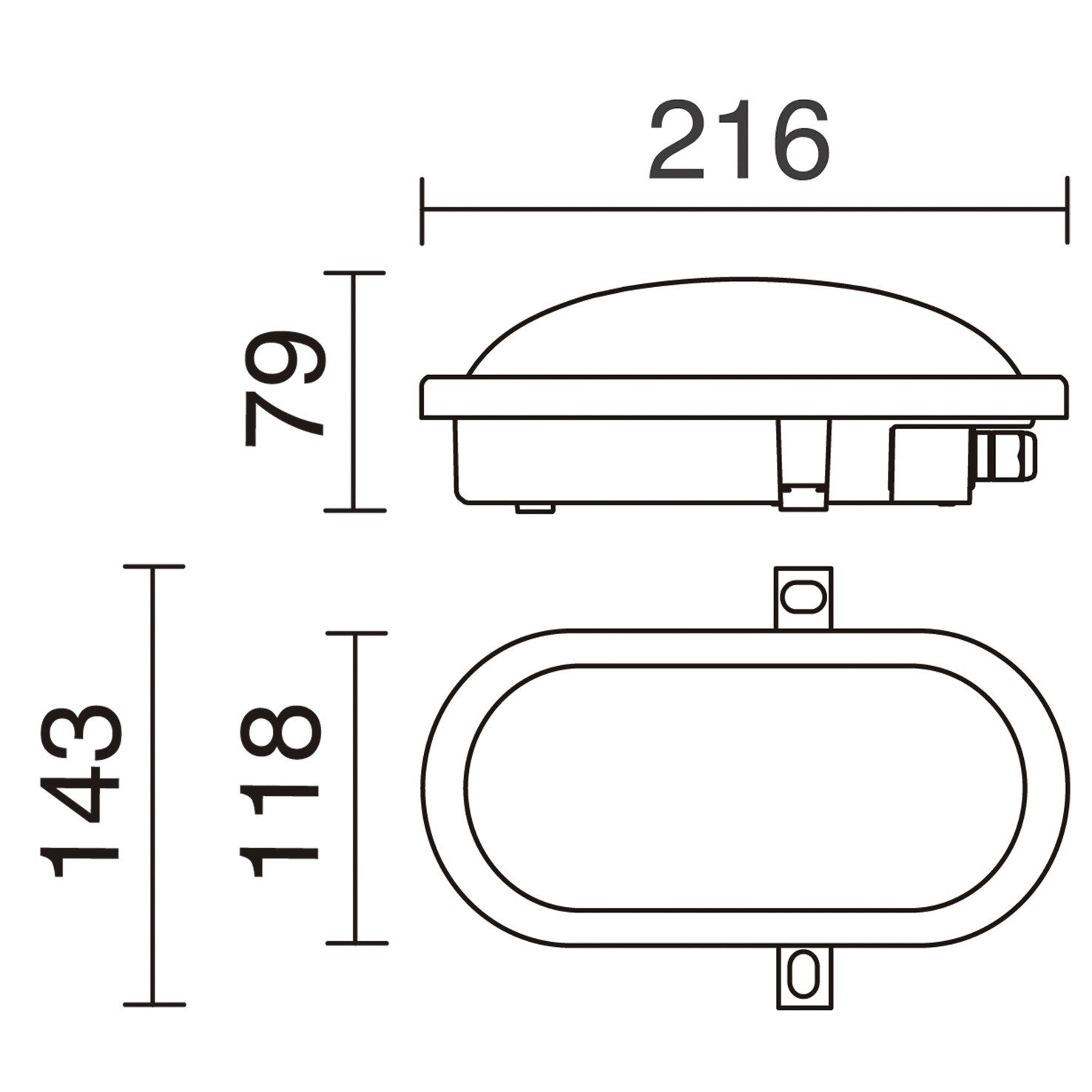 Dopo Far Oval LED přisazené svítidlo bílé