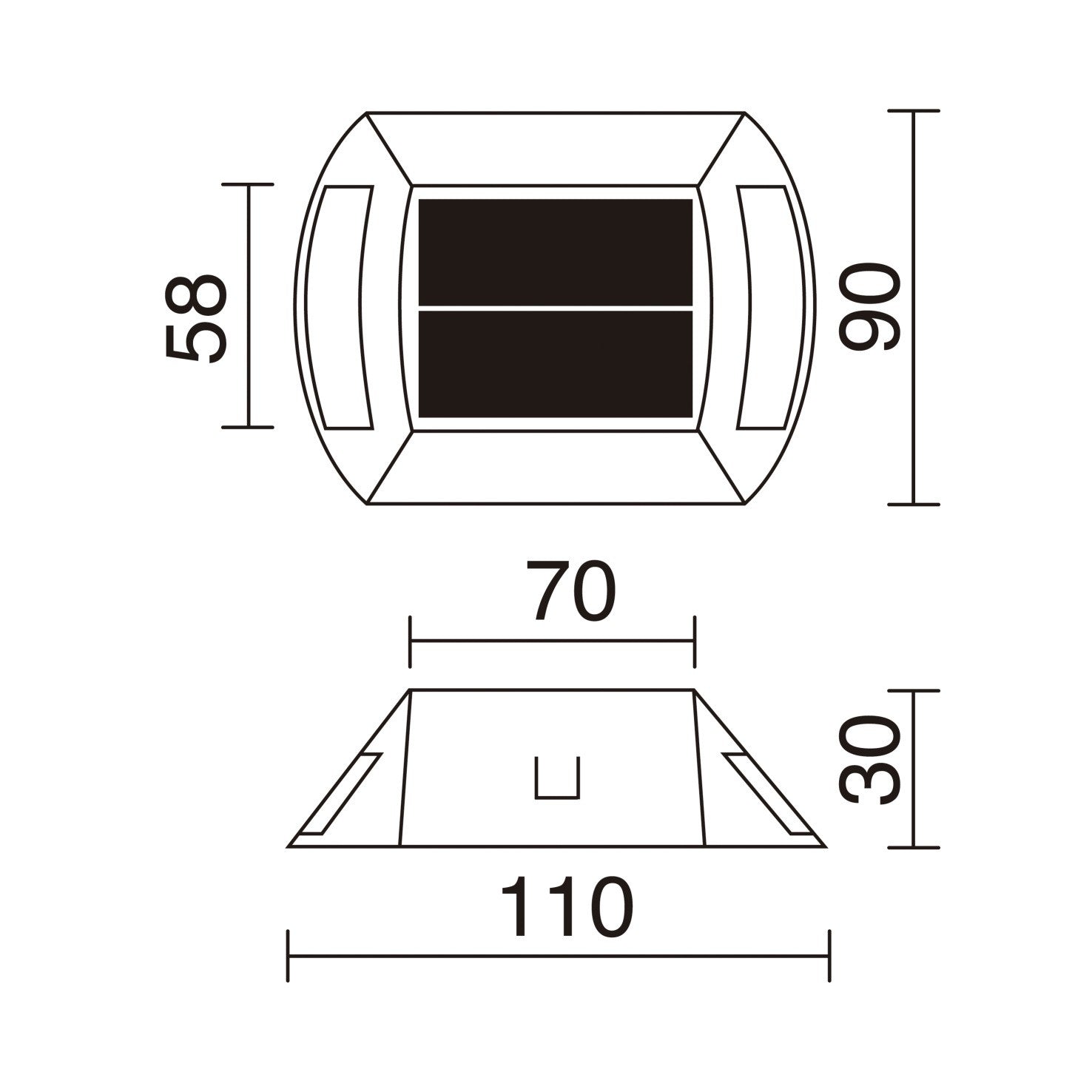 Cristher Inti LED solar flashing light