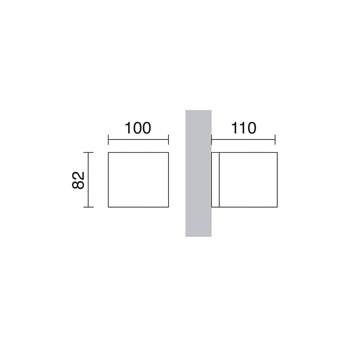 Dopo Isora up/down LED light anthracite