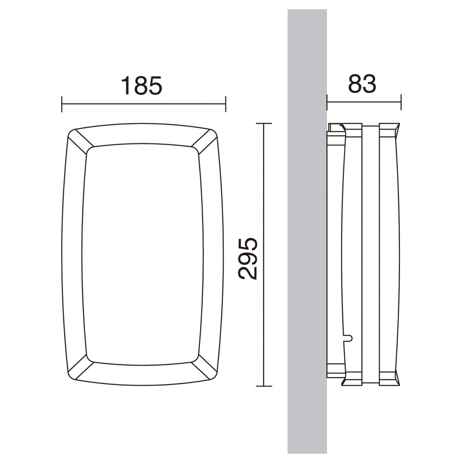 Dopo Kira square E27 pendant light grey