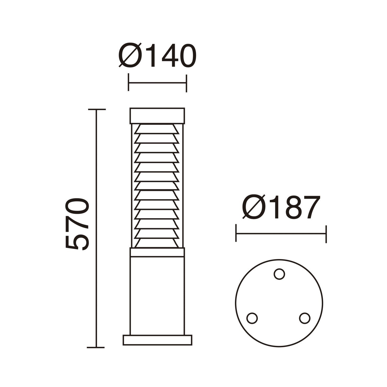 Cristher Maxima LED column light anthracite