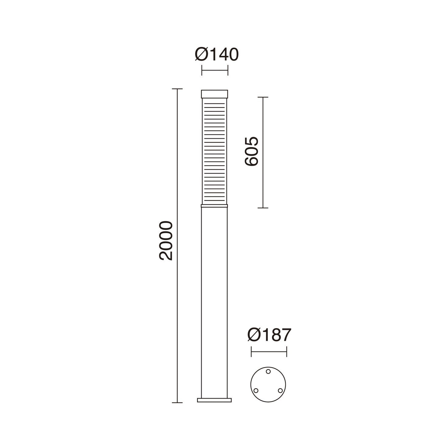 Cristher Maxima LED column light anthracite