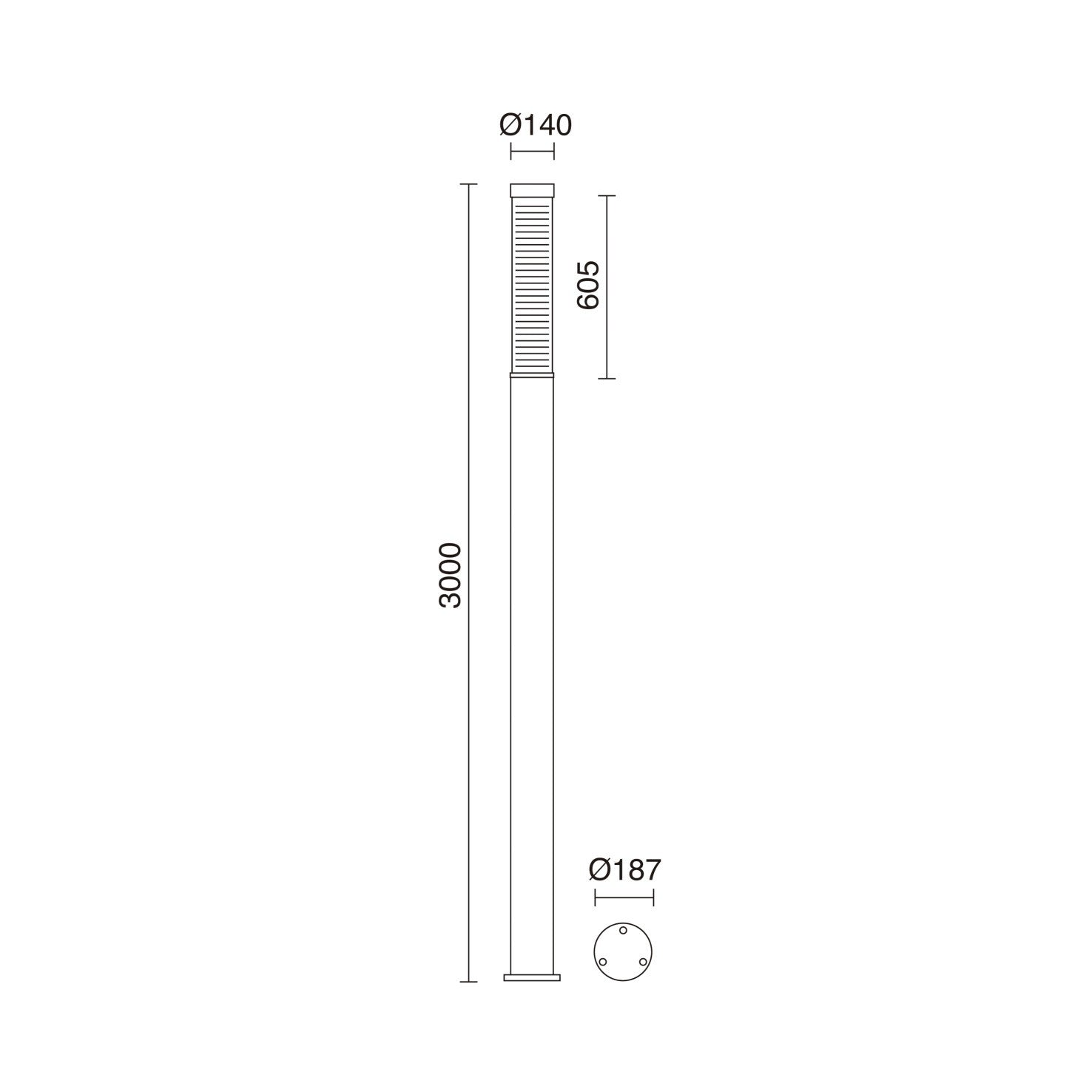 Cristher Maxima LED column light anthracite