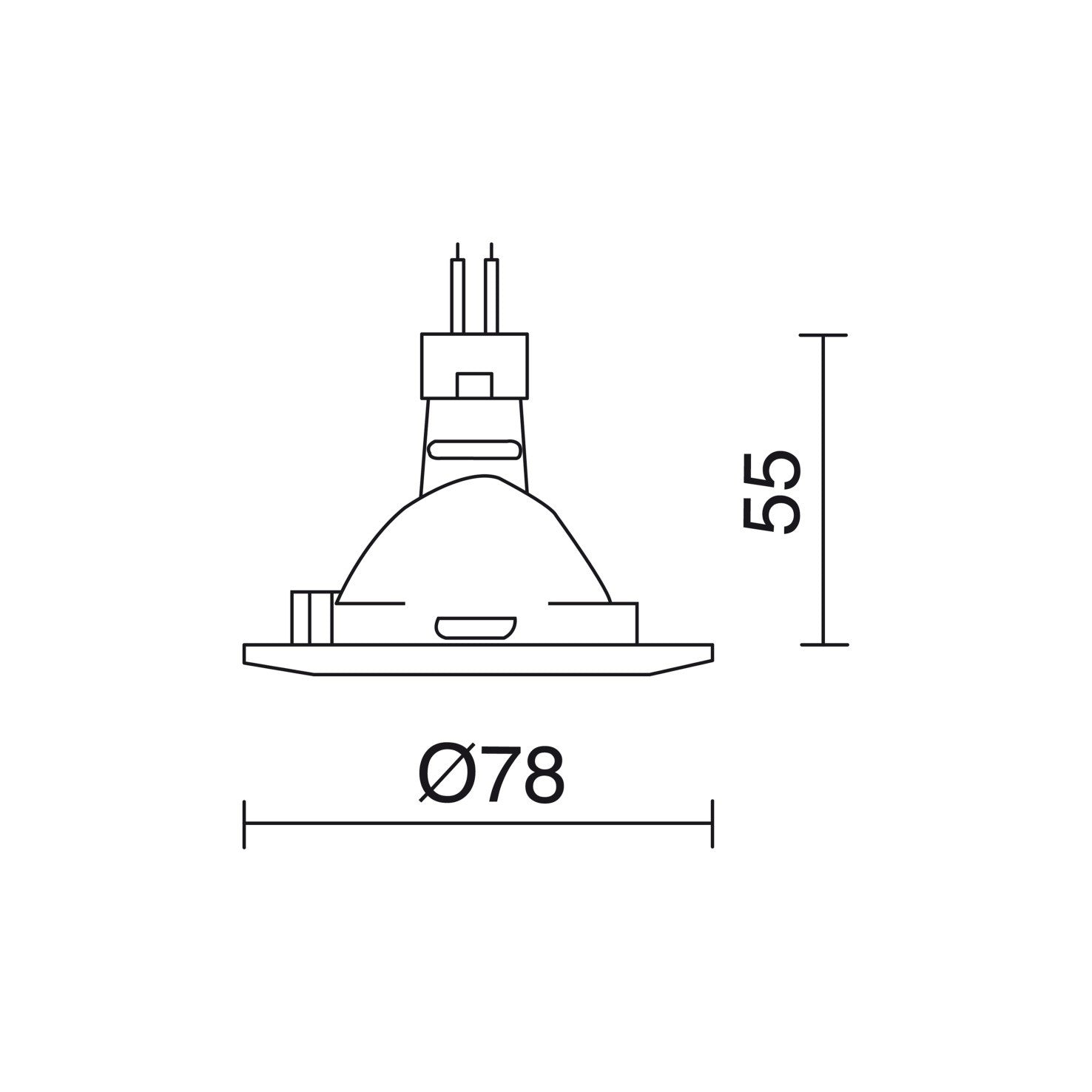 Indeluz Nix Round GU10 recessed light white