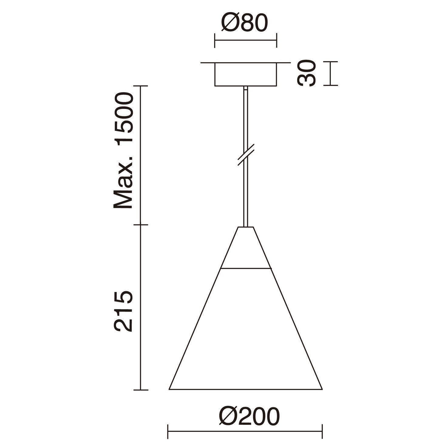 Exo Oda E27 pendant light black