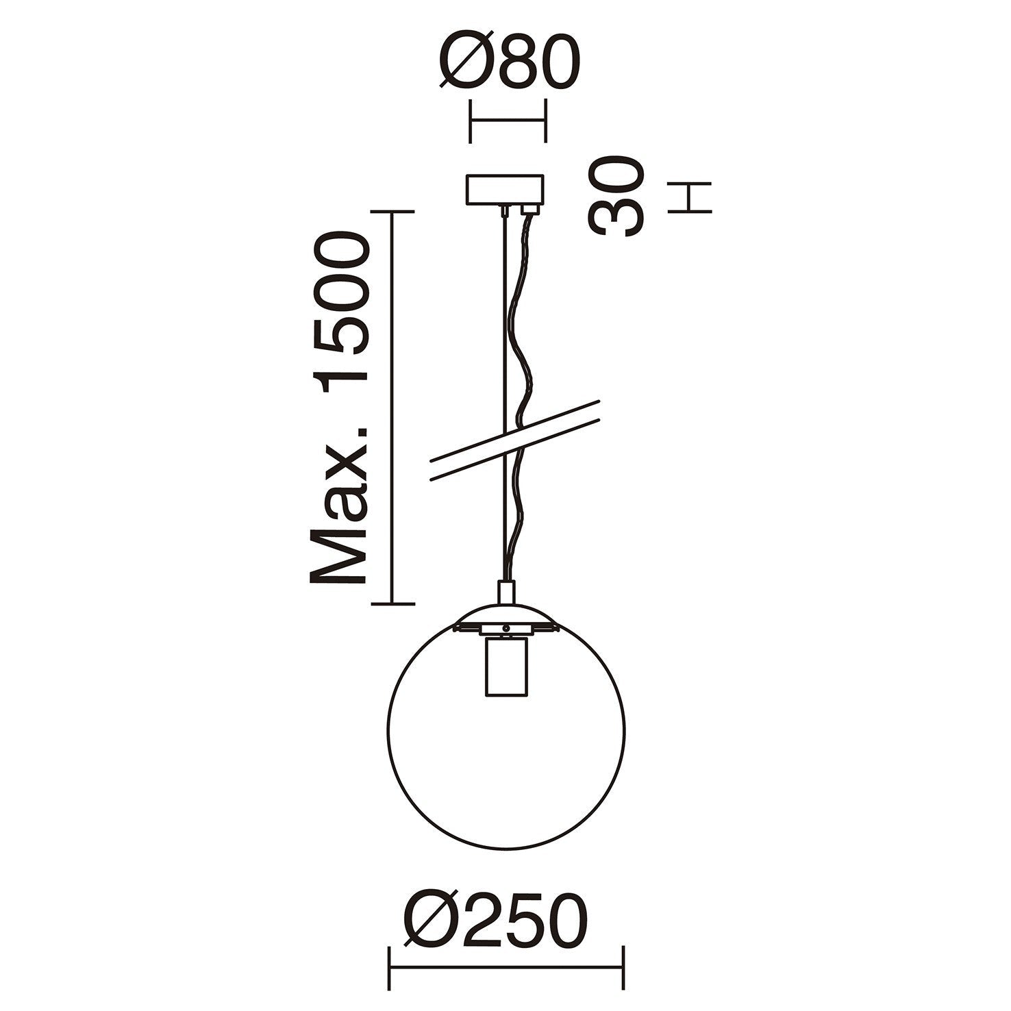Lampa wisząca Exo Oxy clear E27 czarna