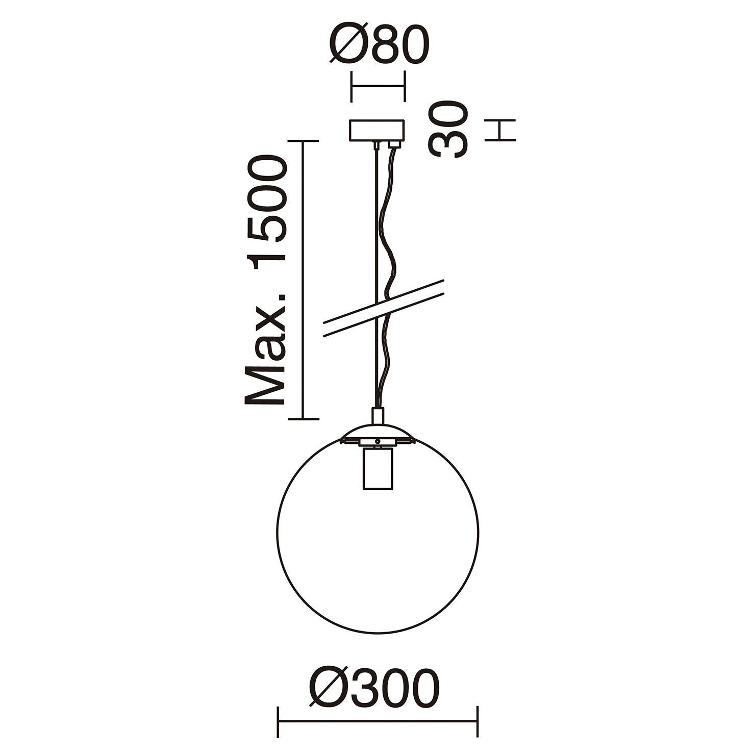Lampa wisząca Exo Oxy clear E27 czarna