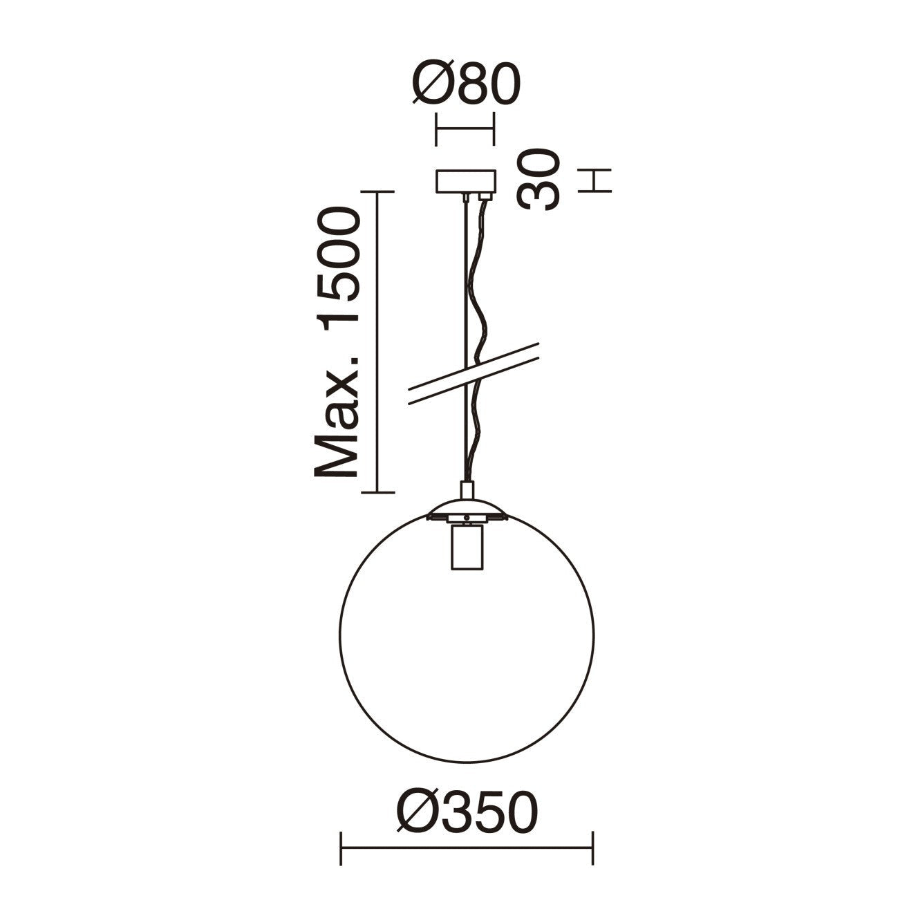 Lampa wisząca Exo Oxy clear E27 czarna