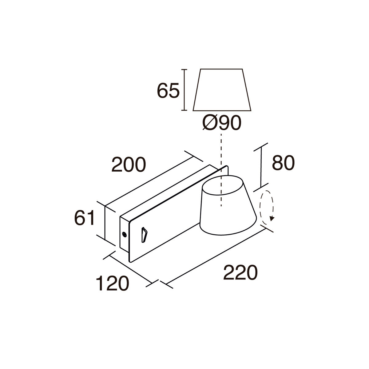 Exo Serene slim LED wall light white