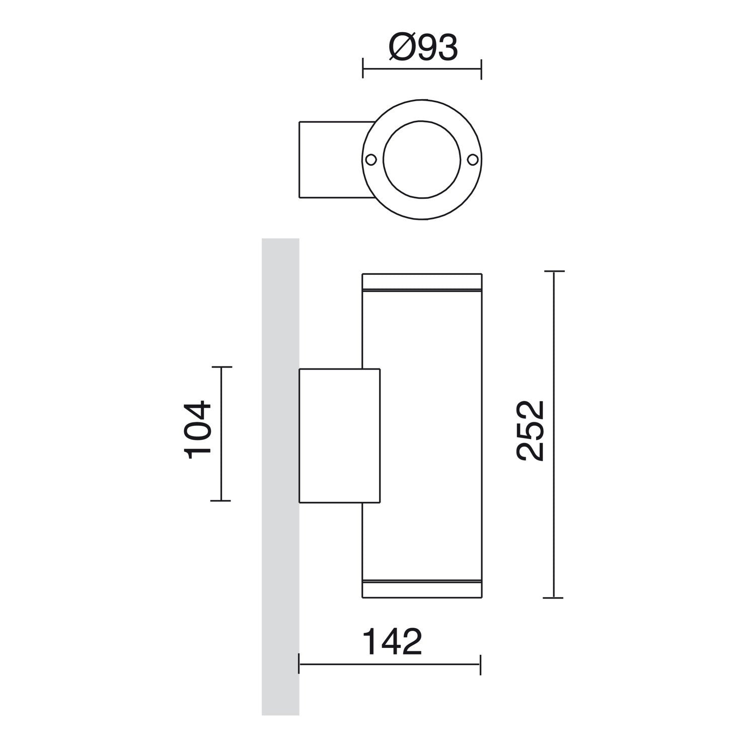 Brązowy downlight LED Cristher Seth góra/dół