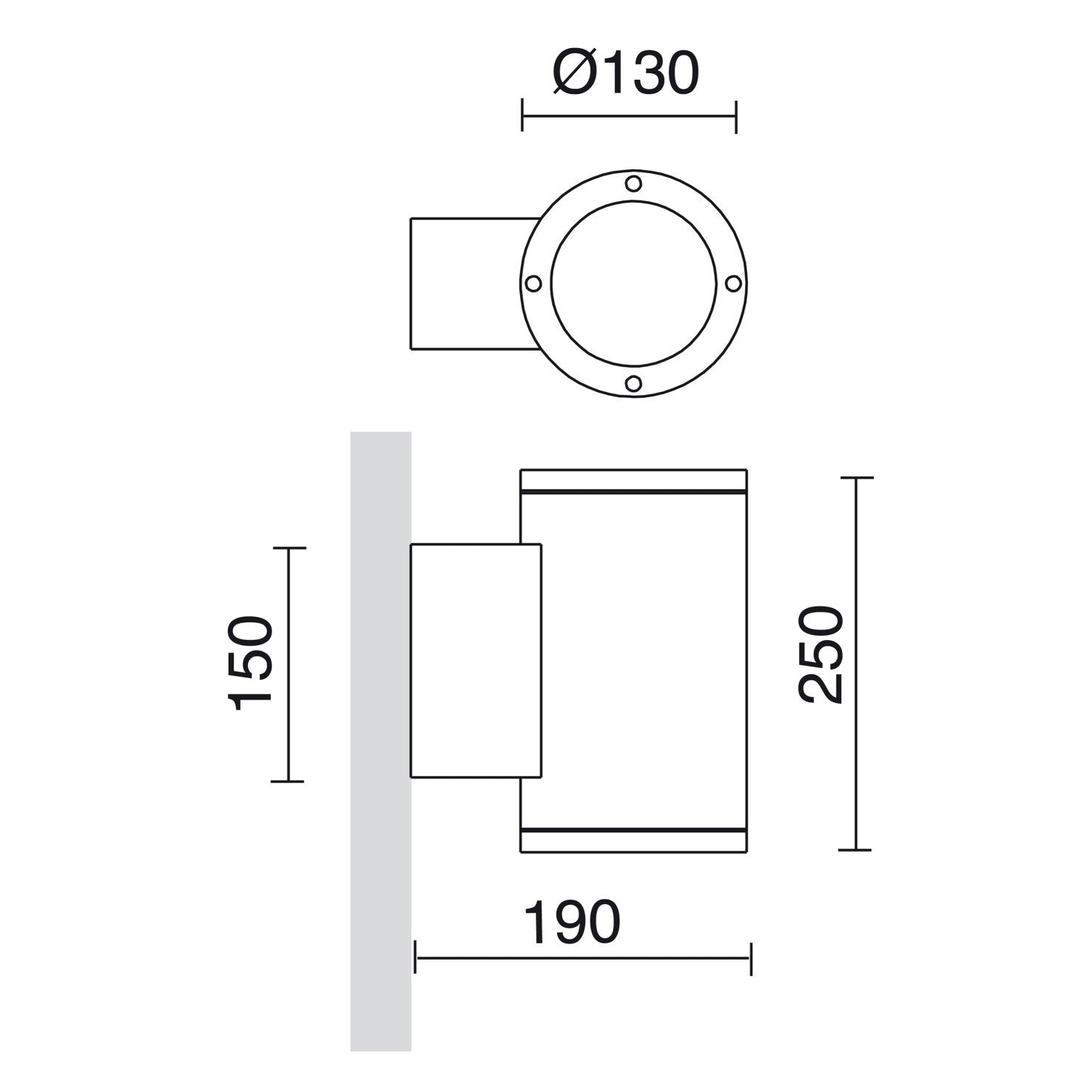 Brązowy downlight LED Cristher Seth góra/dół