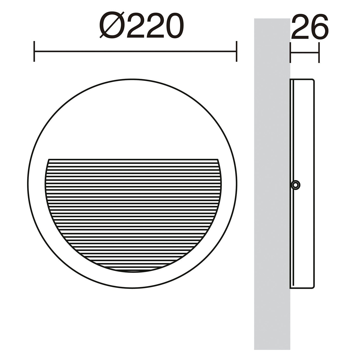 Cristher Slim Bracket 580D LED svietidlo sivé