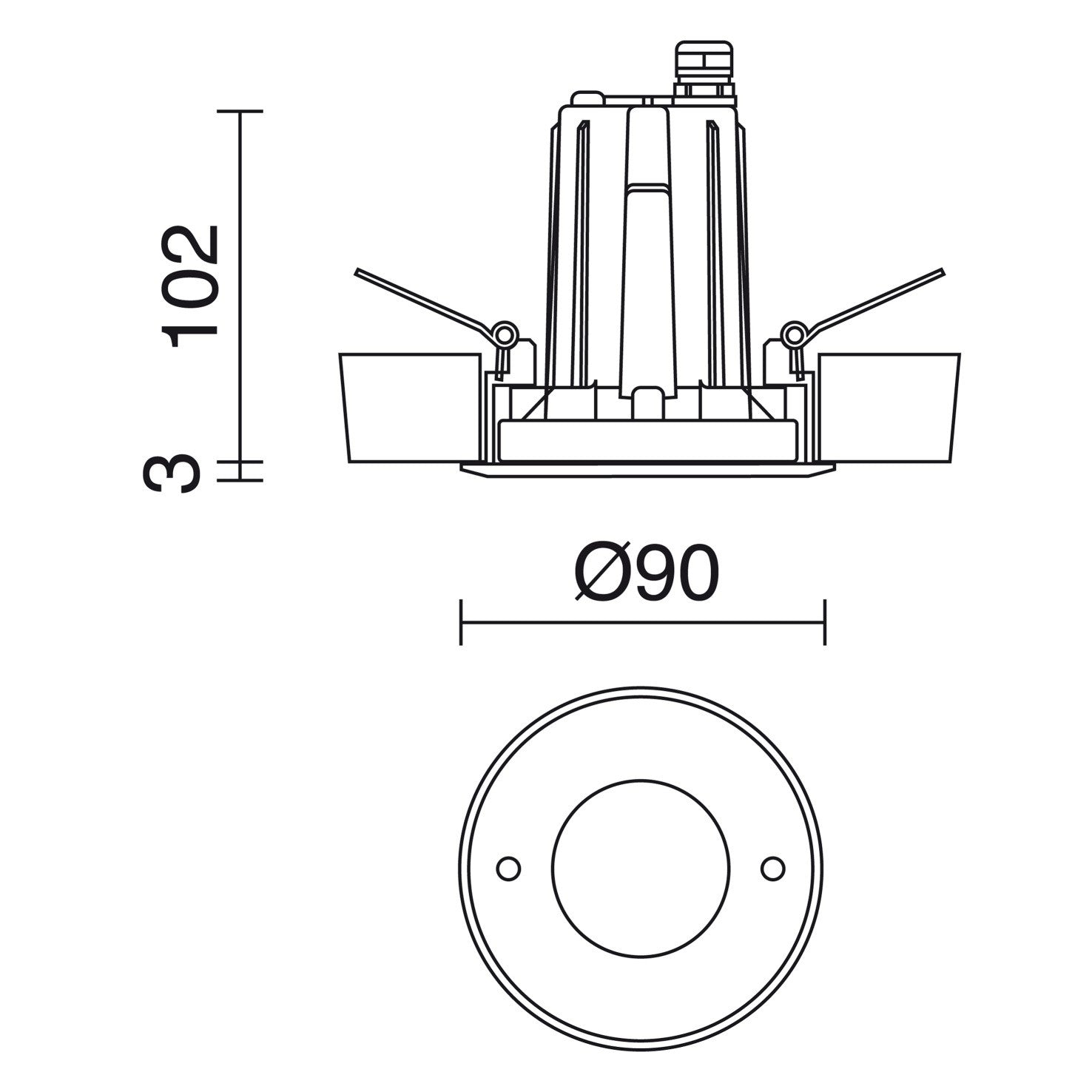 Cristher Sofito D90 L LED vstavané svietidlo