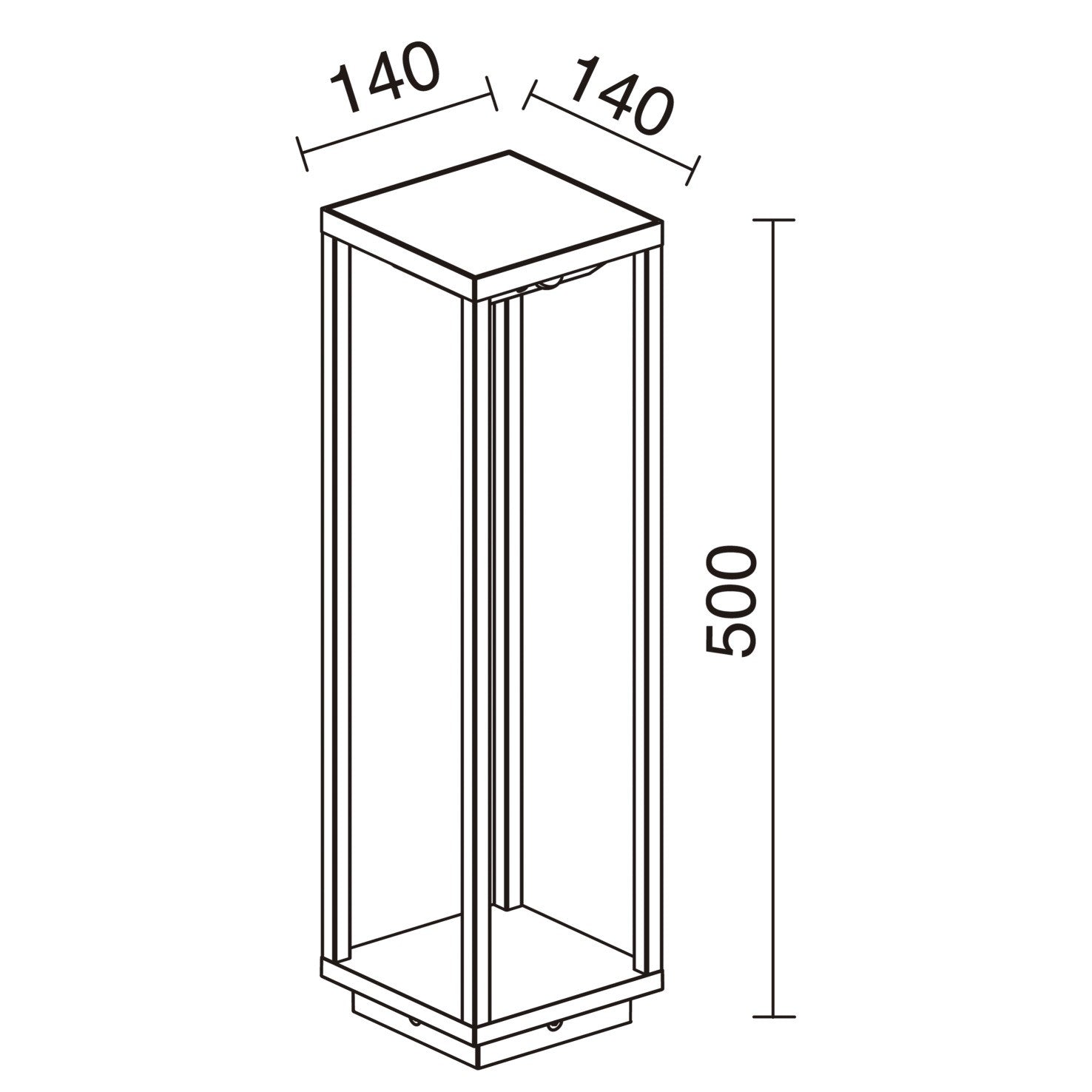 Dopo Solei LED column solar light anthracite