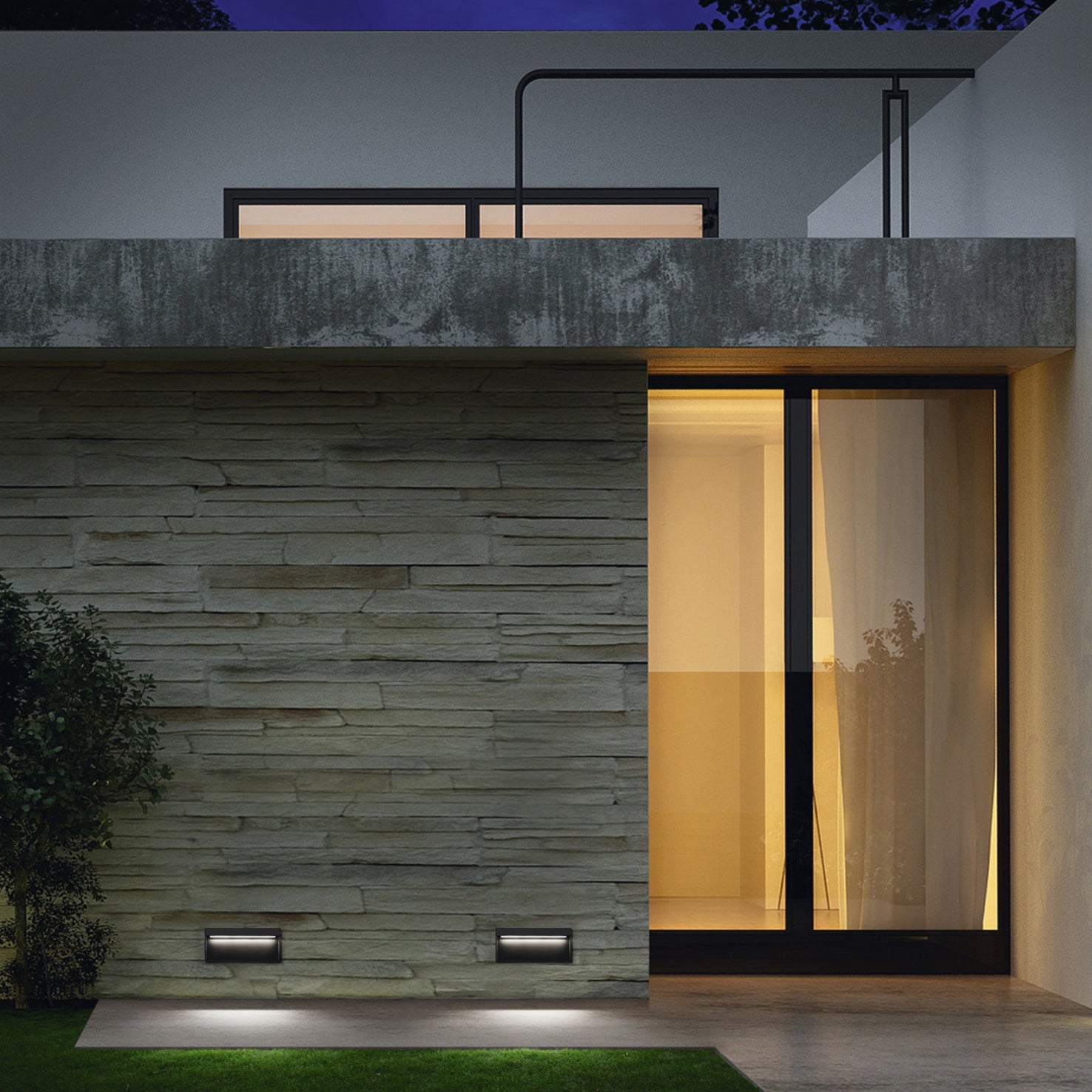 Dopo Abar LED wall light black