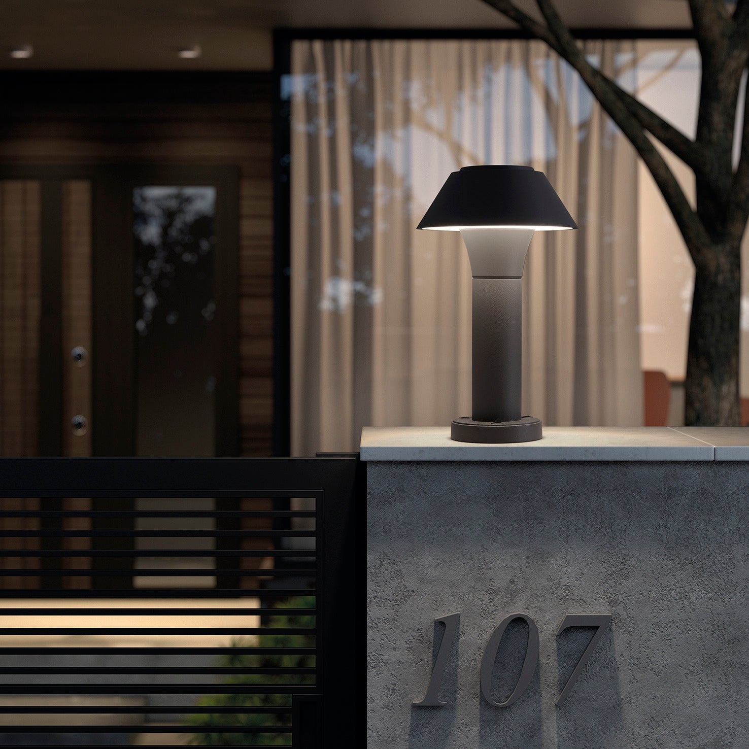 Lampa kolumnowa LED Dopo Bucket H300 w kolorze antracytowym