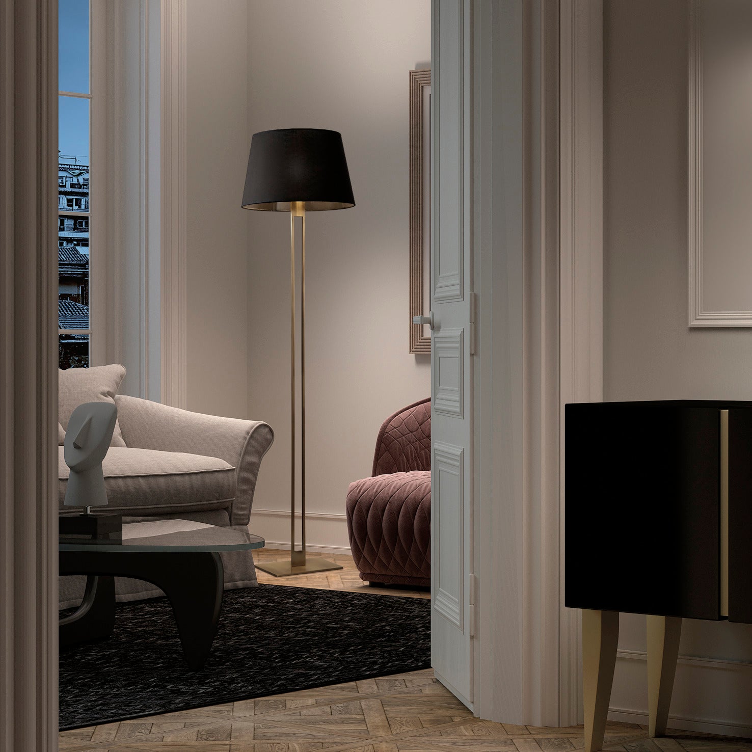 Exo Classical F E27 lampa podłogowa złota