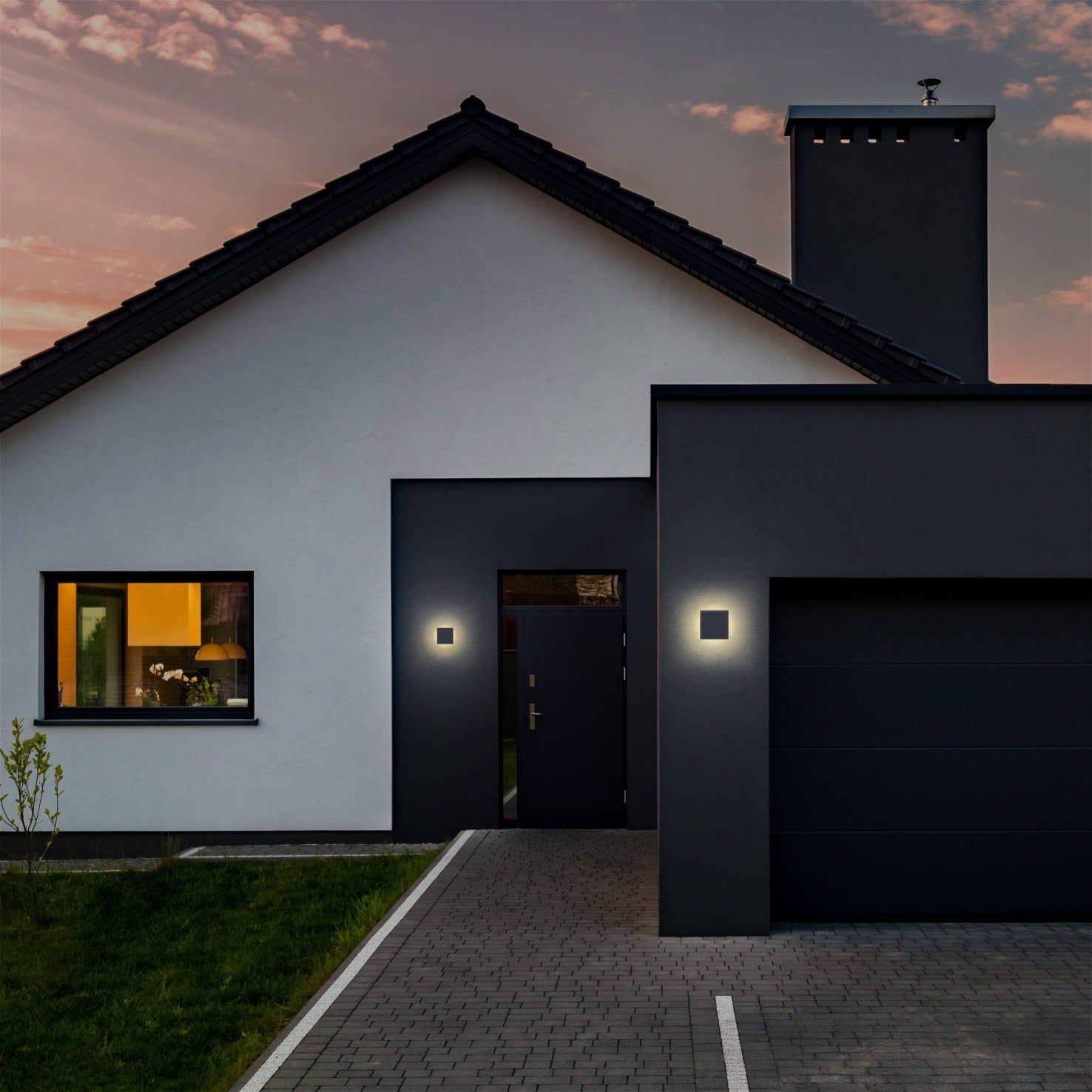 Dopo Frost LED wall light anthracite