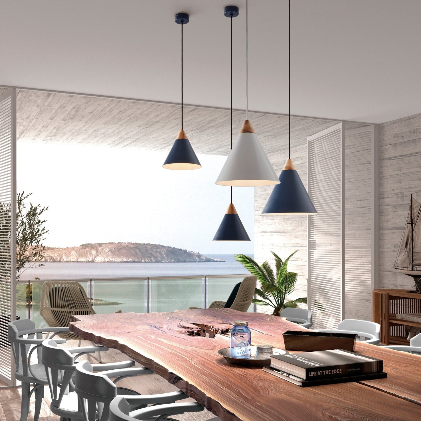 Exo Oda E27 pendant light black