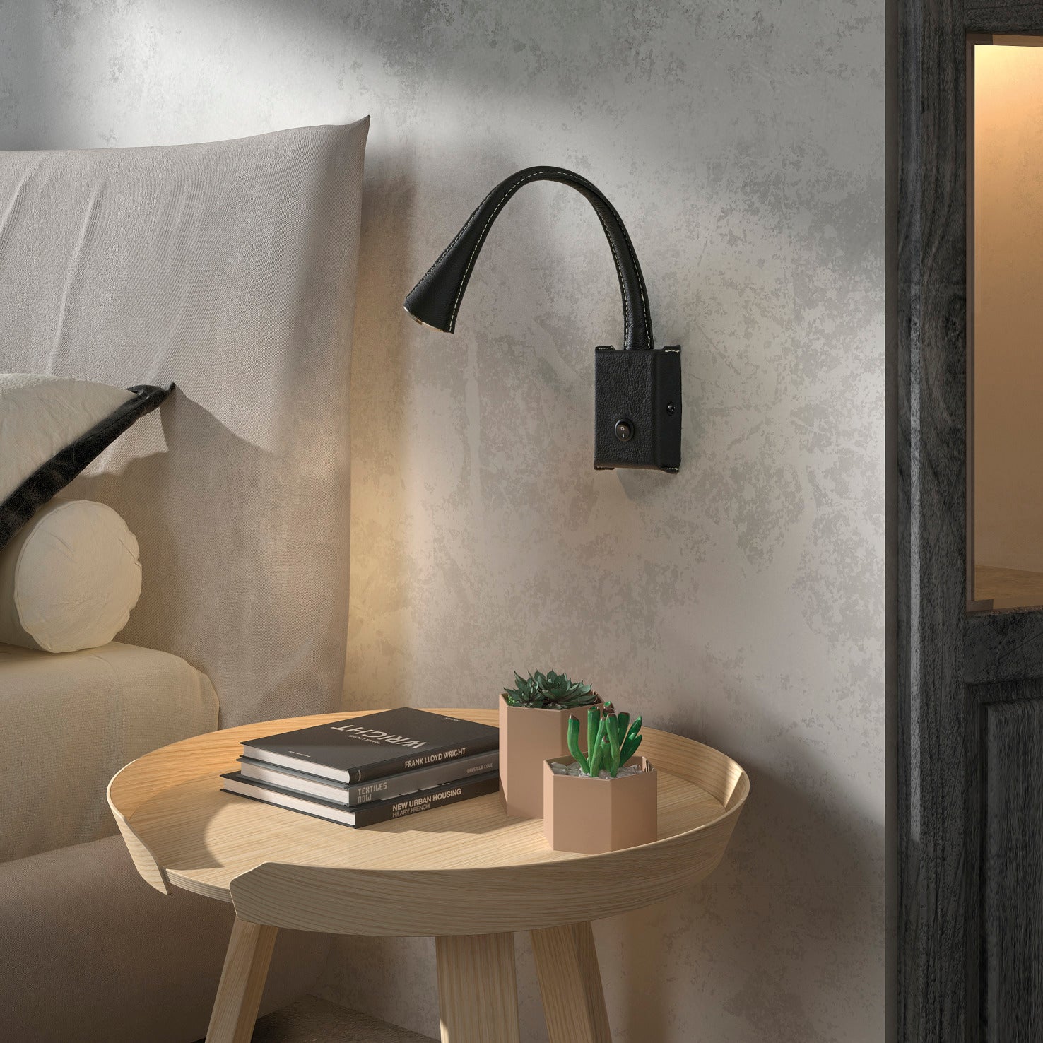 Exo Skin LED wall light black