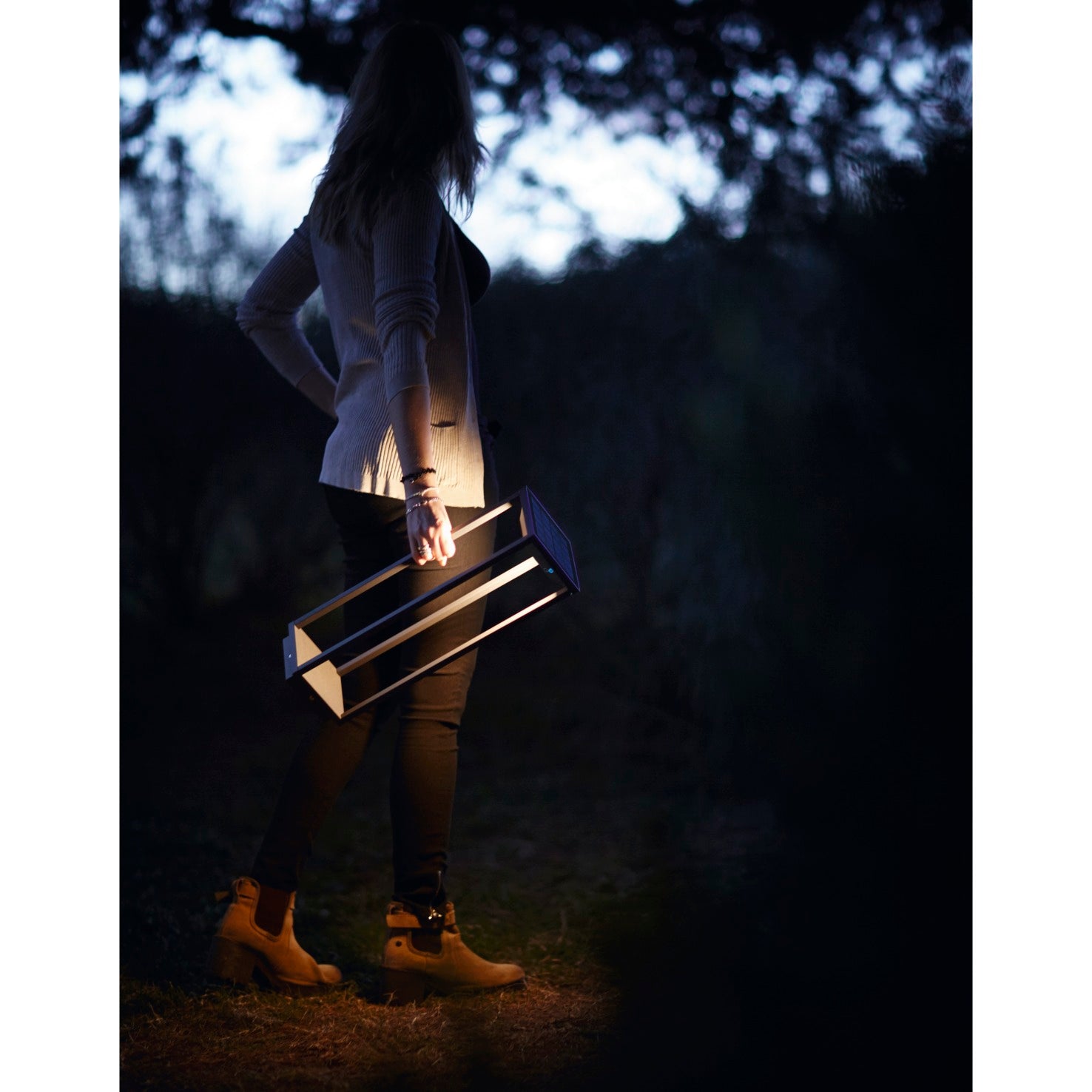 Dopo Solei LED column solar light anthracite