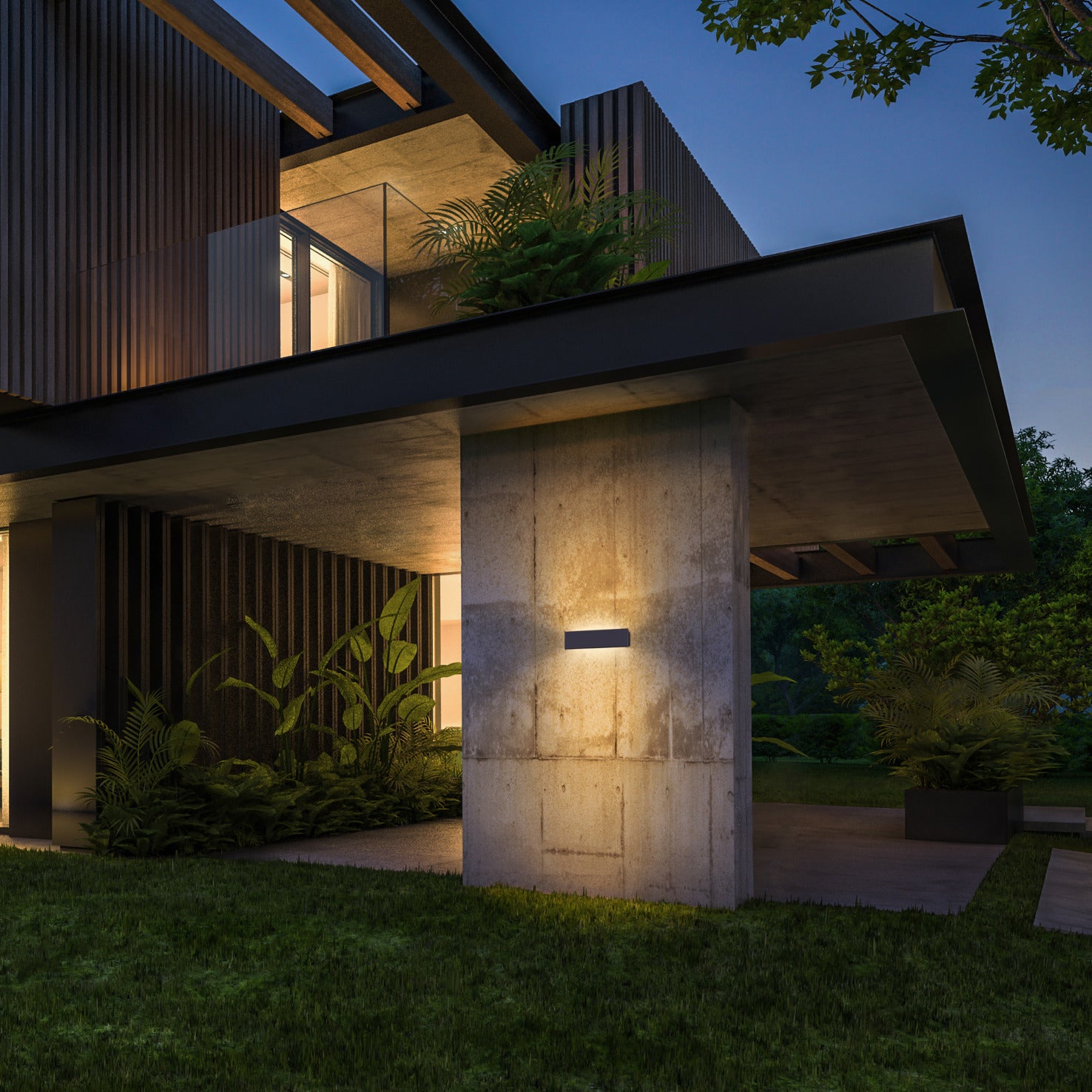 Kinkiet ścienny LED Cristher Stone antracytowy