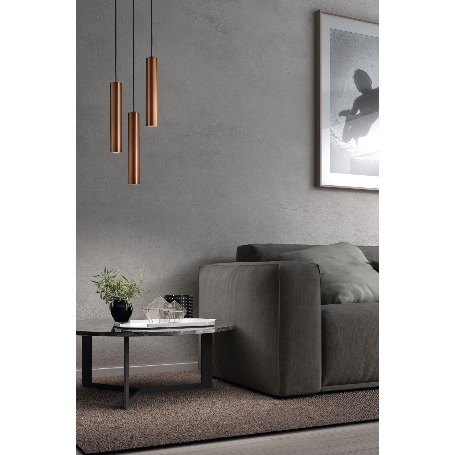 Exo Tania C GU10 copper pendant light
