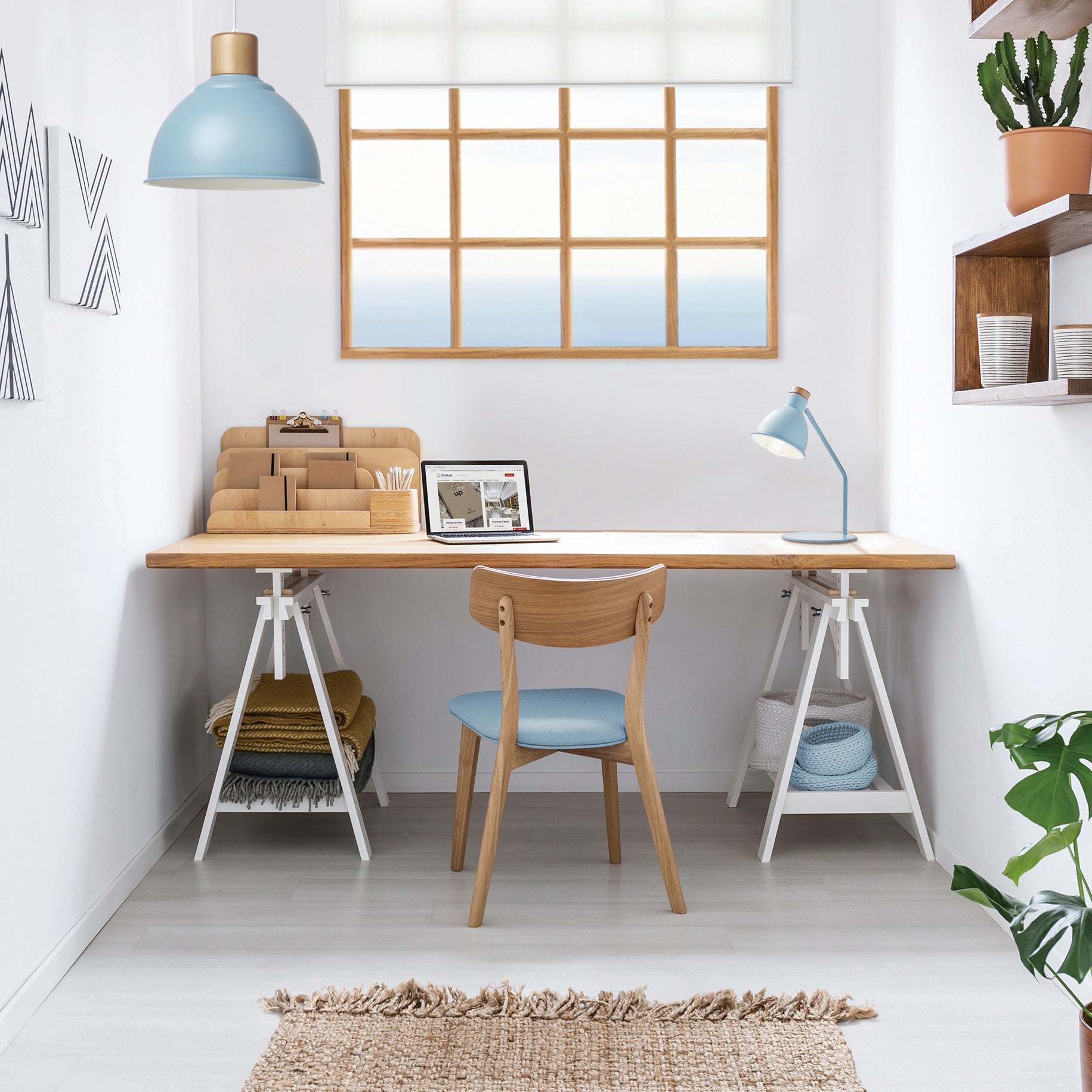 Exo Valan T E27 table light blue