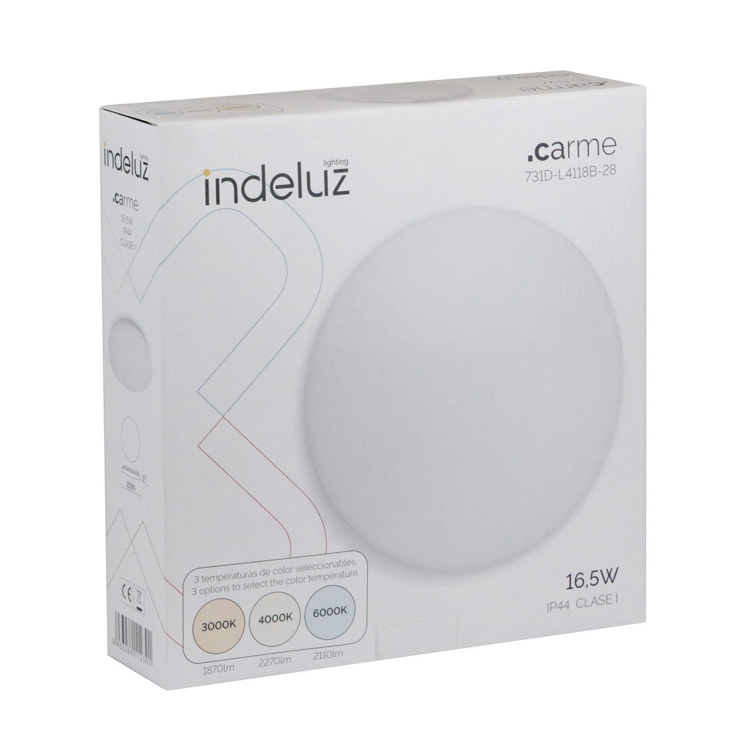 Indeluz Carme Rimless LED wall light