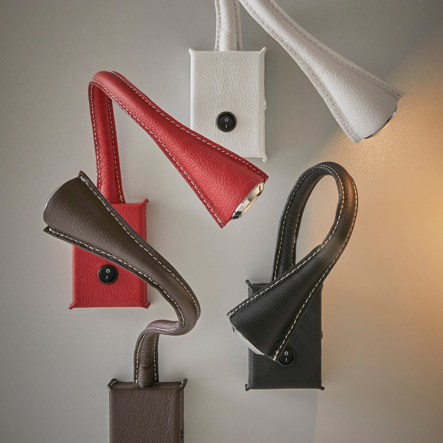 Exo Skin LED wall light red