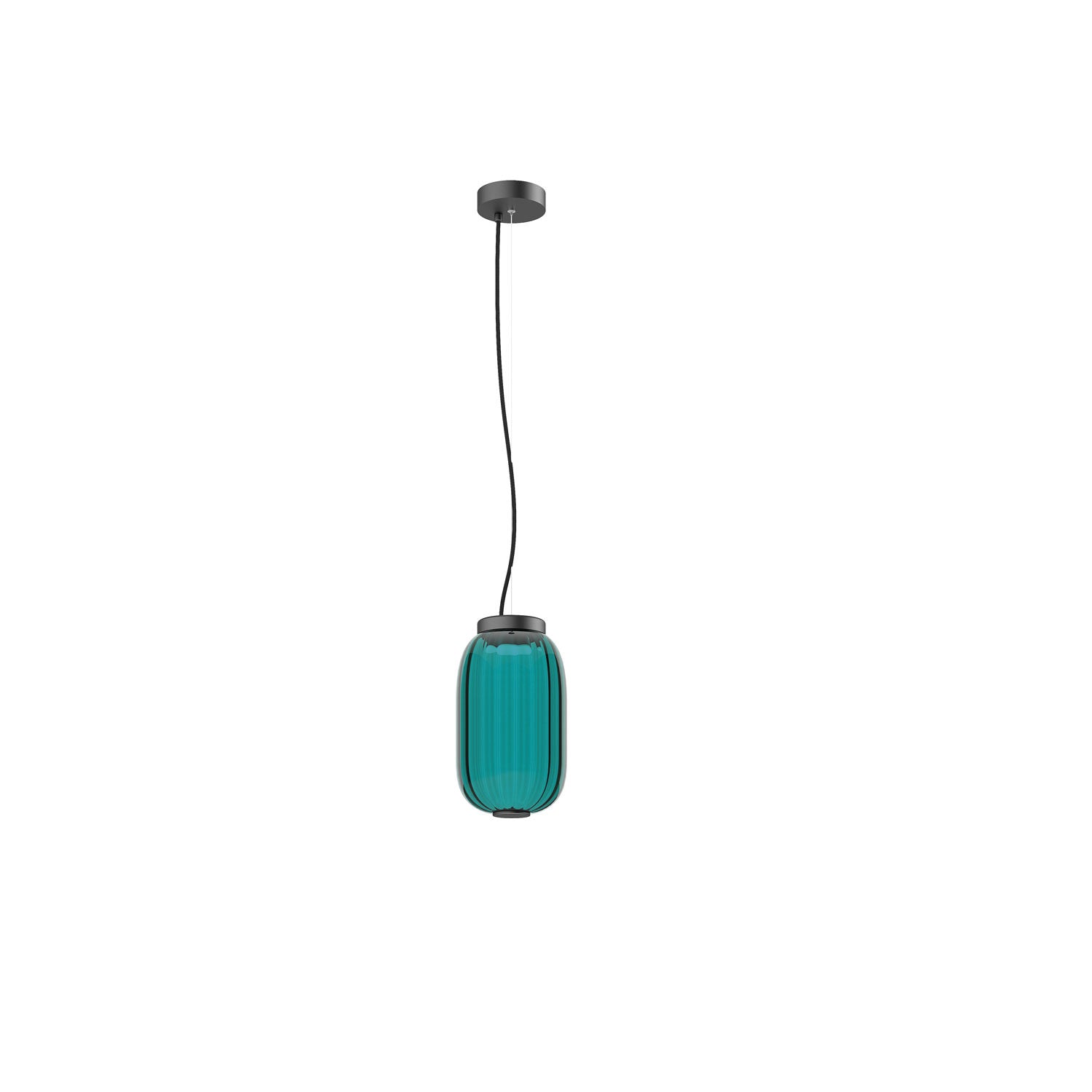 Lampa wisząca LED Exo KRISTA niebieska
