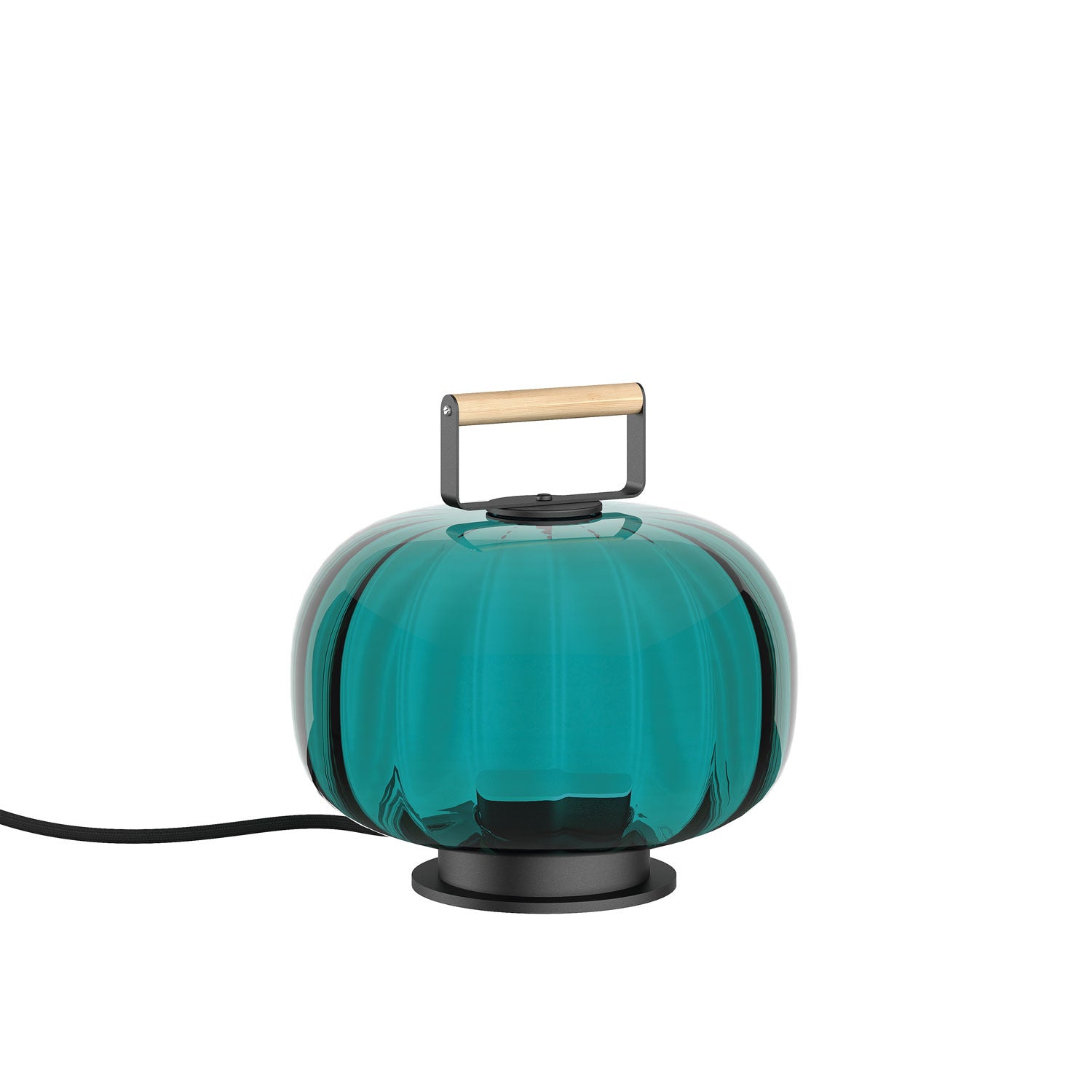 Lampa stołowa LED Exo Krista niebieska