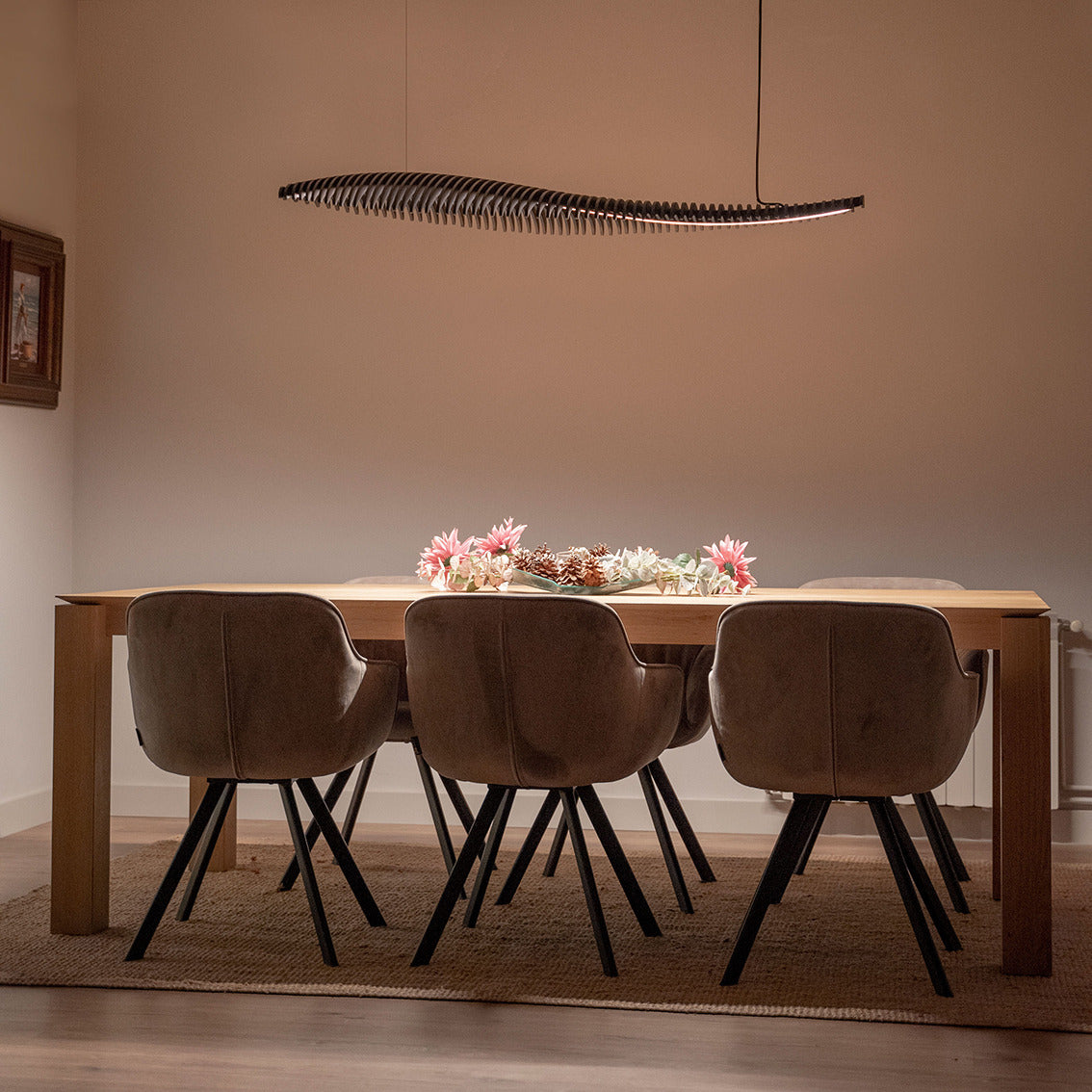 Lampa wisząca LED Exo Fish czarna