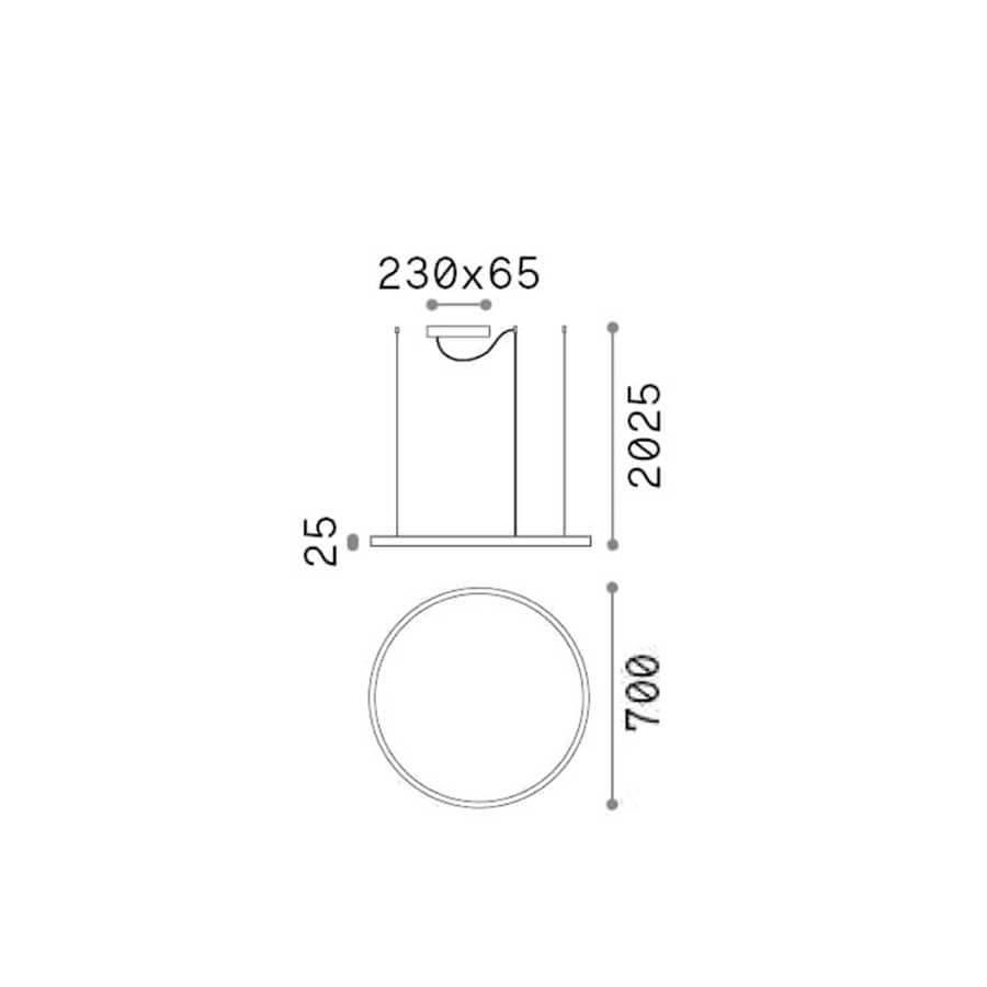 Ideal lux Oracle SLIM LED kruhové svítidlo černé