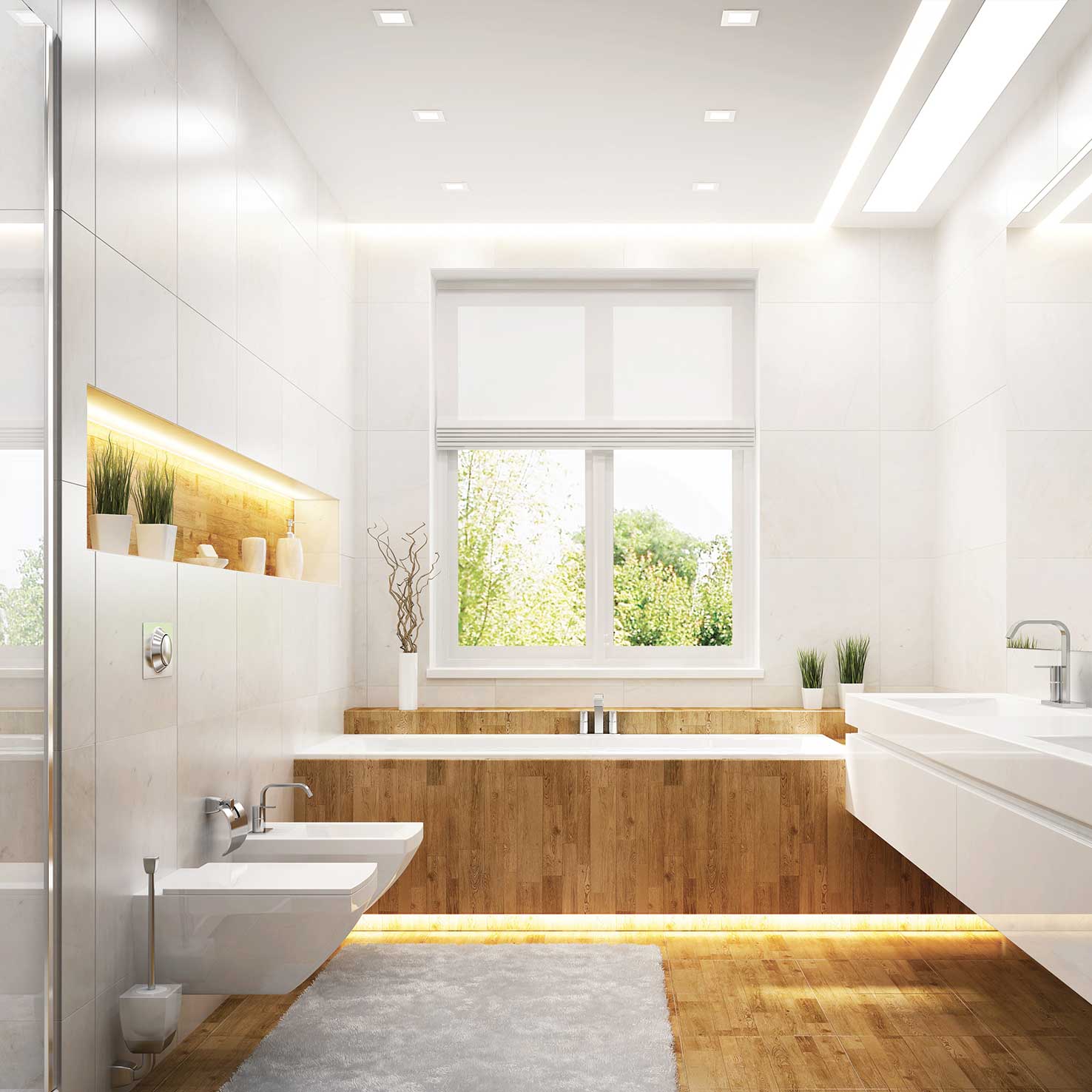 Indeluz recessed LED downlight square