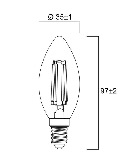 LED žárovka Sylvania RETRO E14 2700K 4.5W