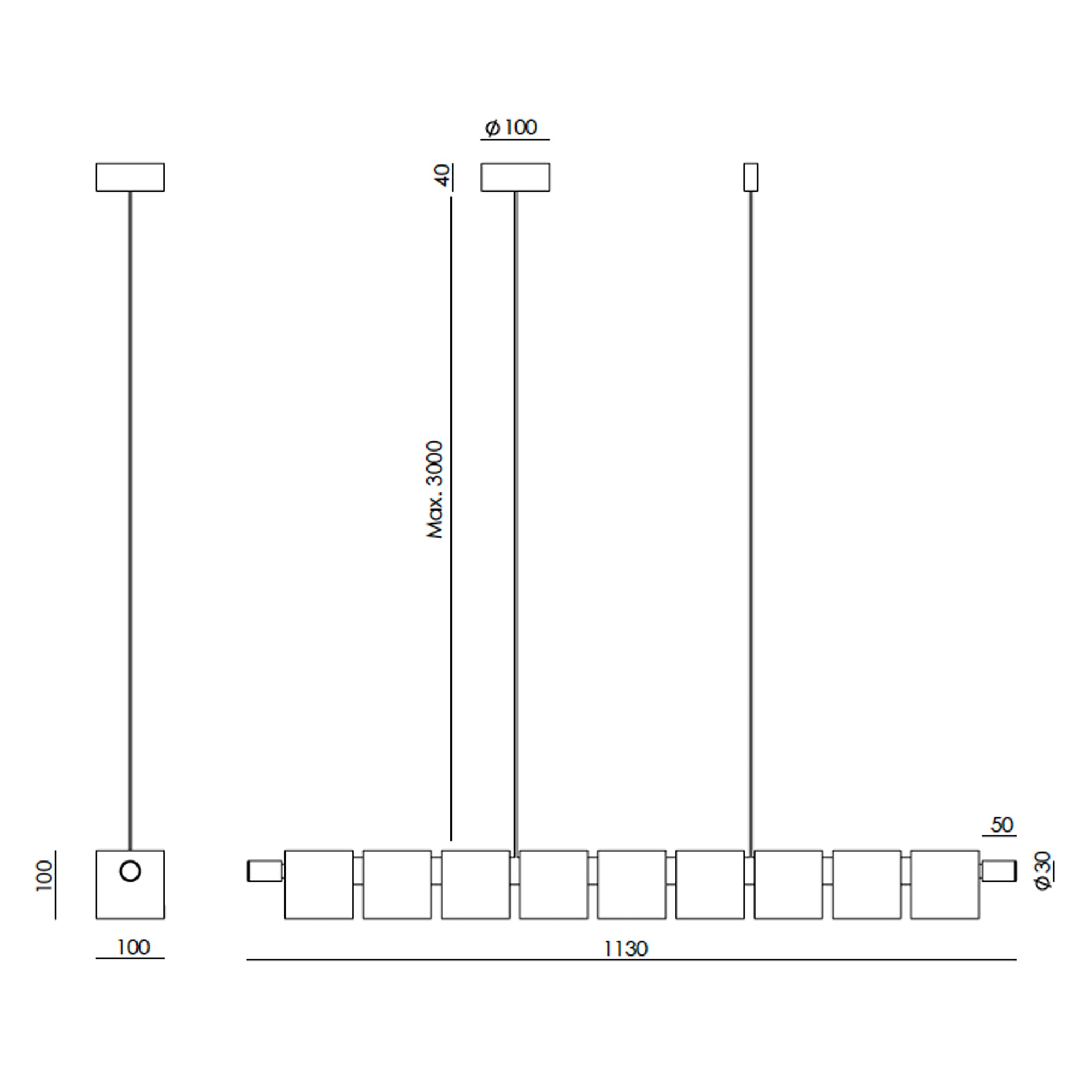 Alabastrowy żyrandol wiszący LED Aromas Cubic L