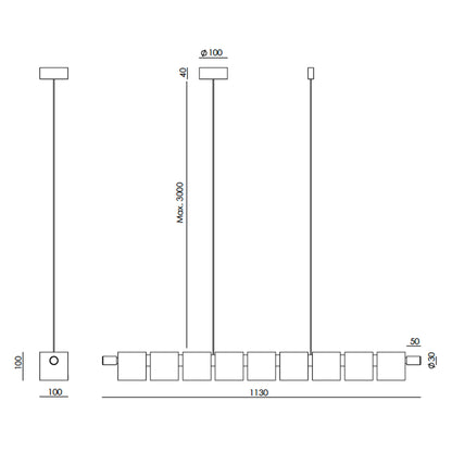 Alabastrowy żyrandol wiszący LED Aromas Cubic L