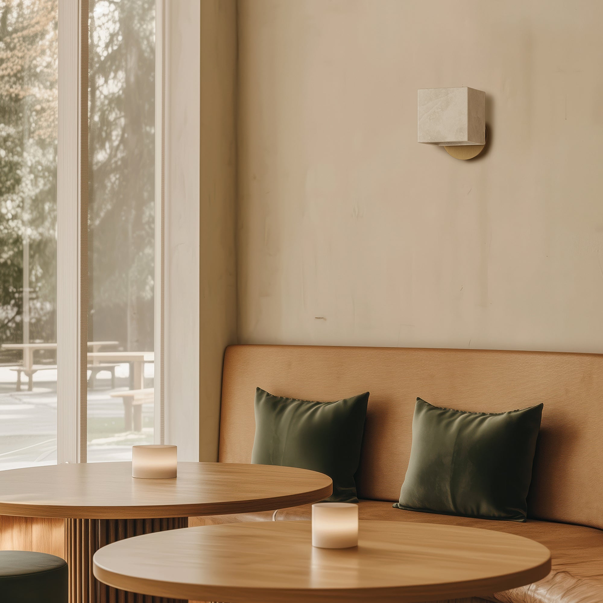 Kinkiet ścienny Aromas Cubic G9 alabaster